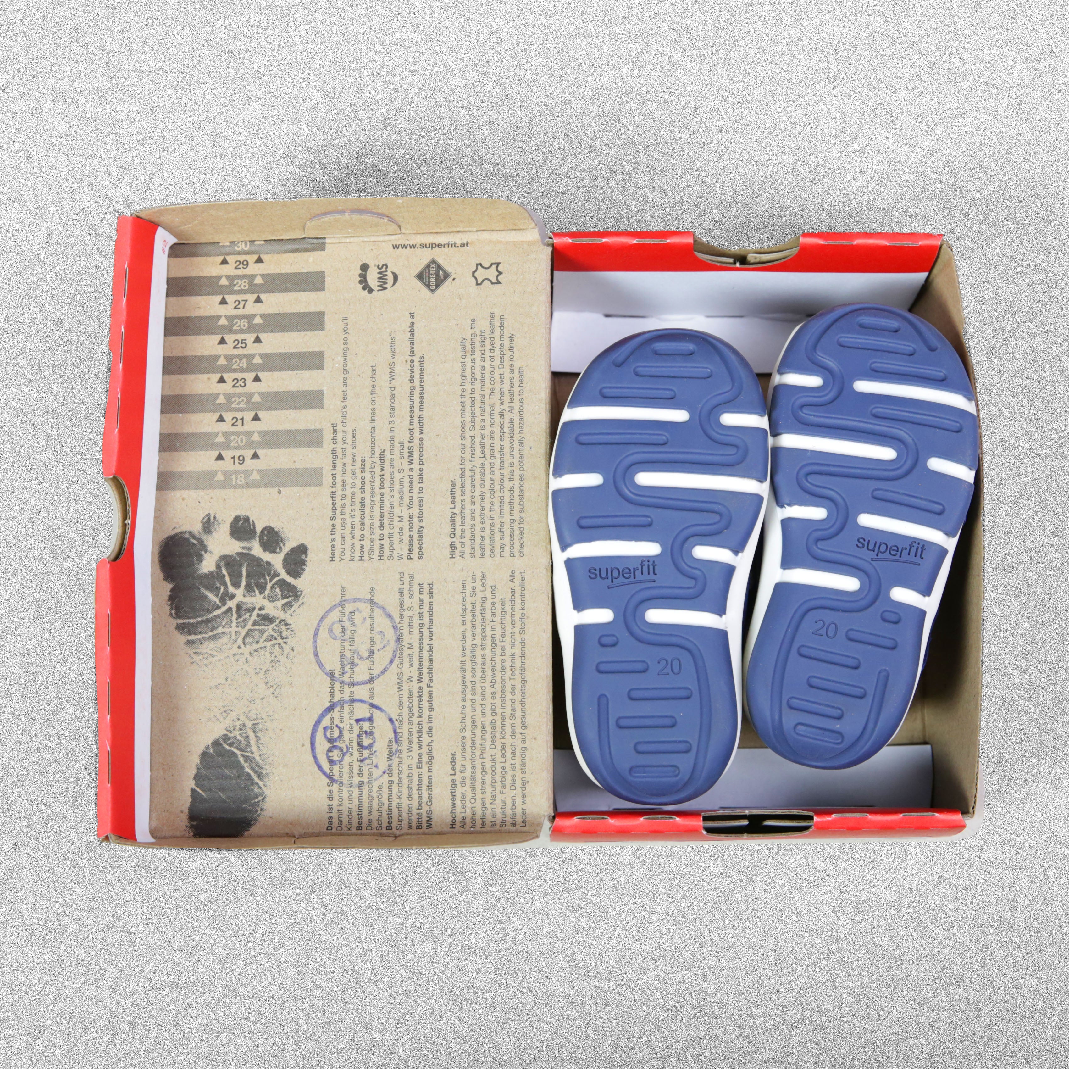'Superfit' Blue Leather Sandals - UK Child Size 4 / EU 20