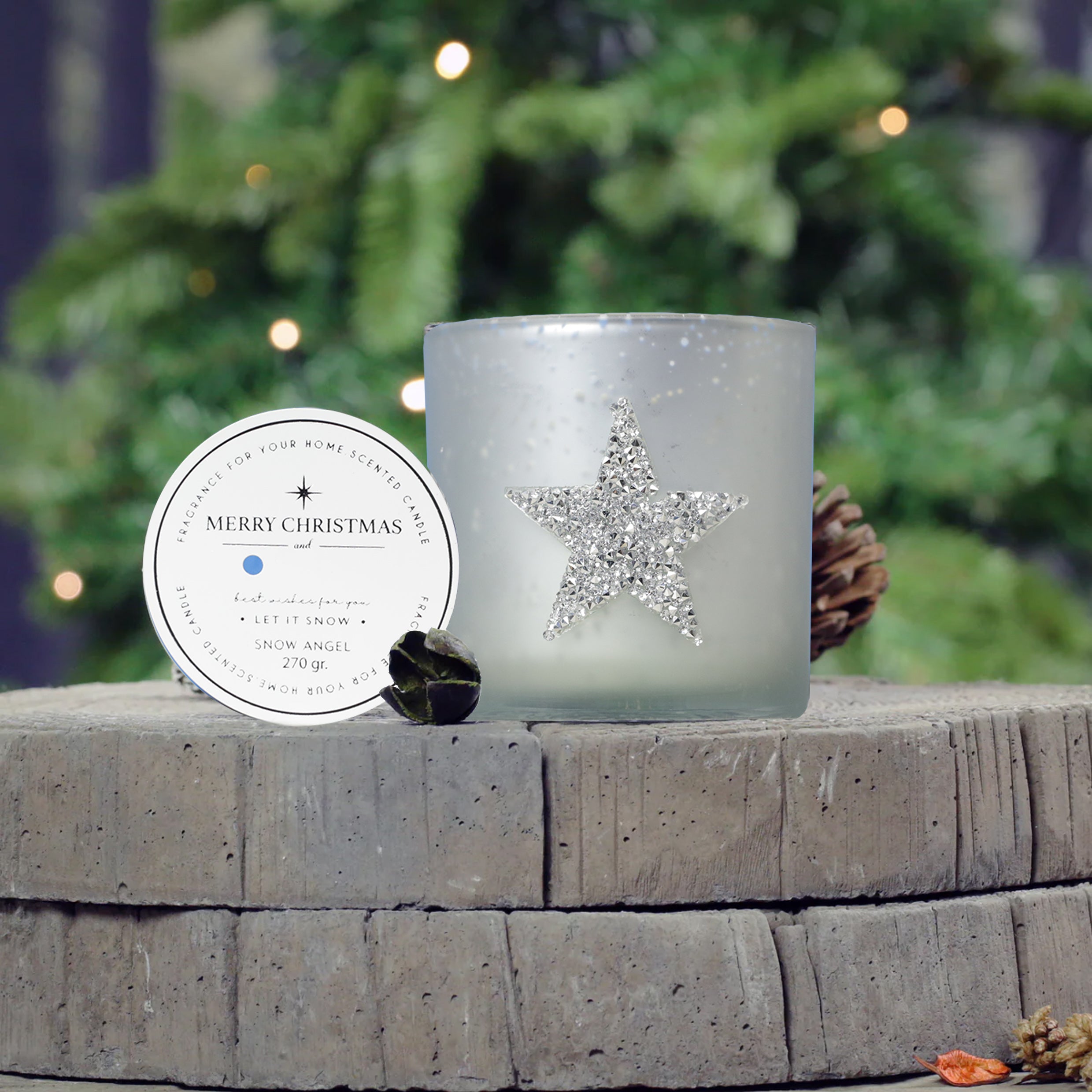 Vanilla Luxury Scented Christmas Candle - Star