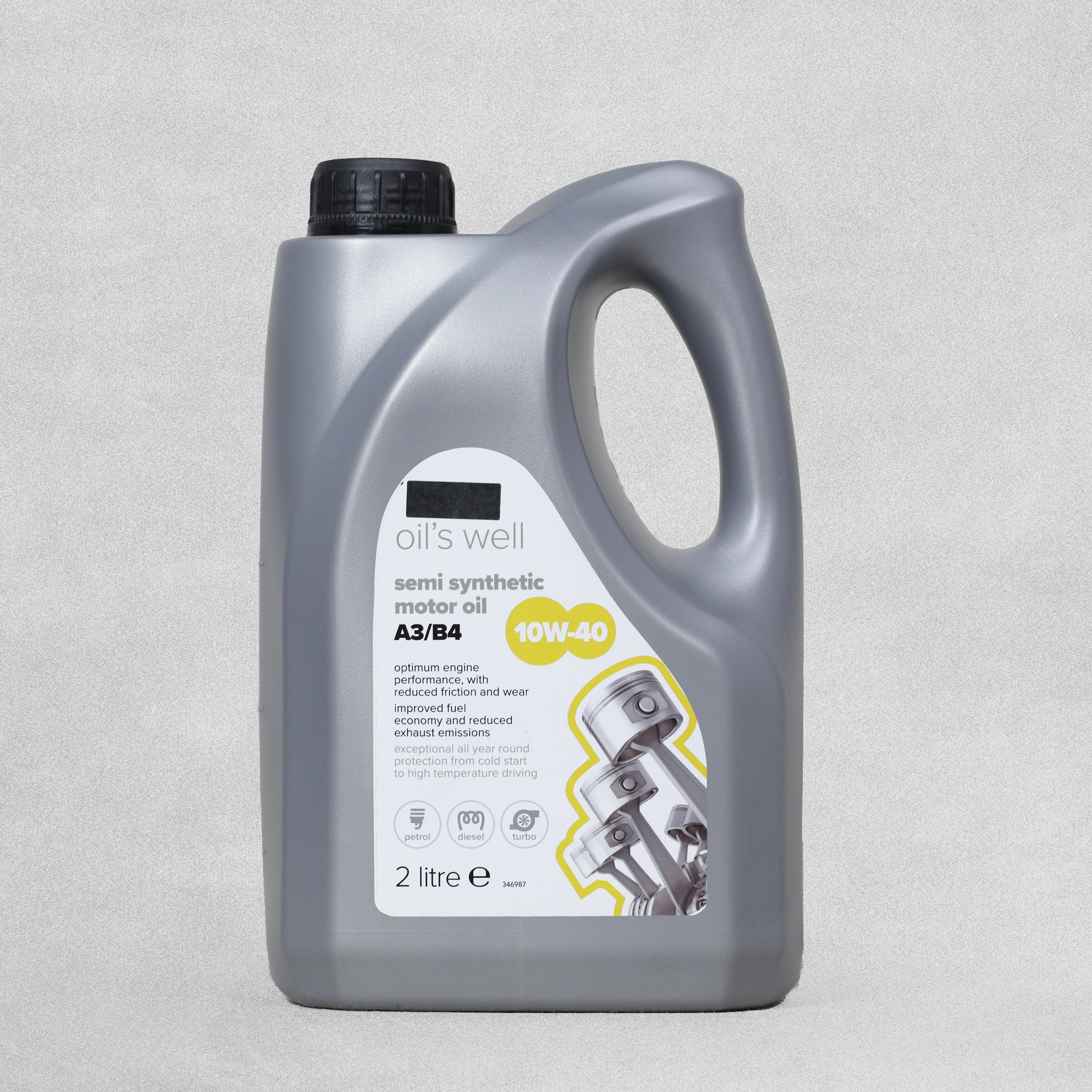 10W-40 Semi Synthetic A3/B4 Motor Oil - 2 Litres