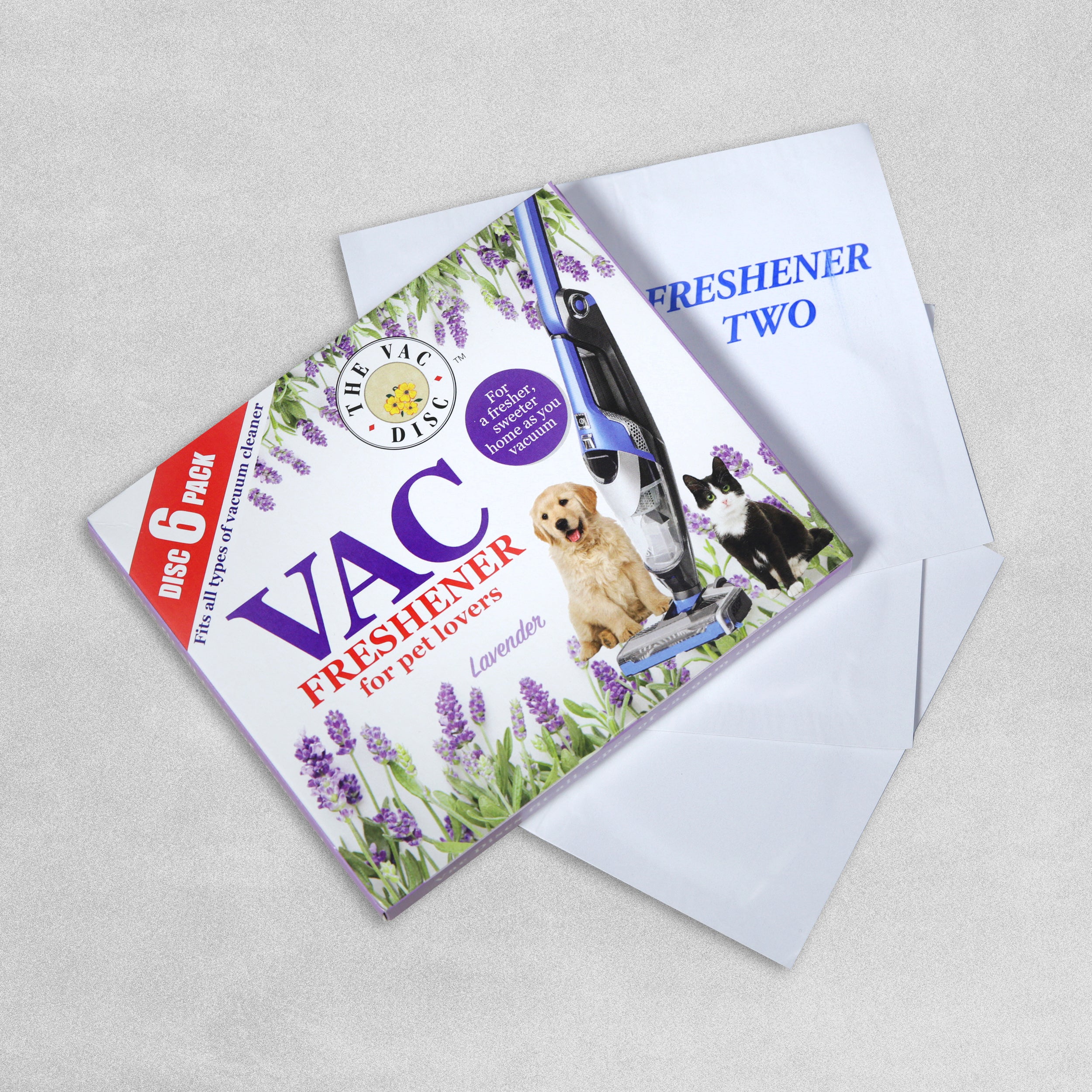 Vac Freshener for Pet Lovers - Lavender - 6 Discs