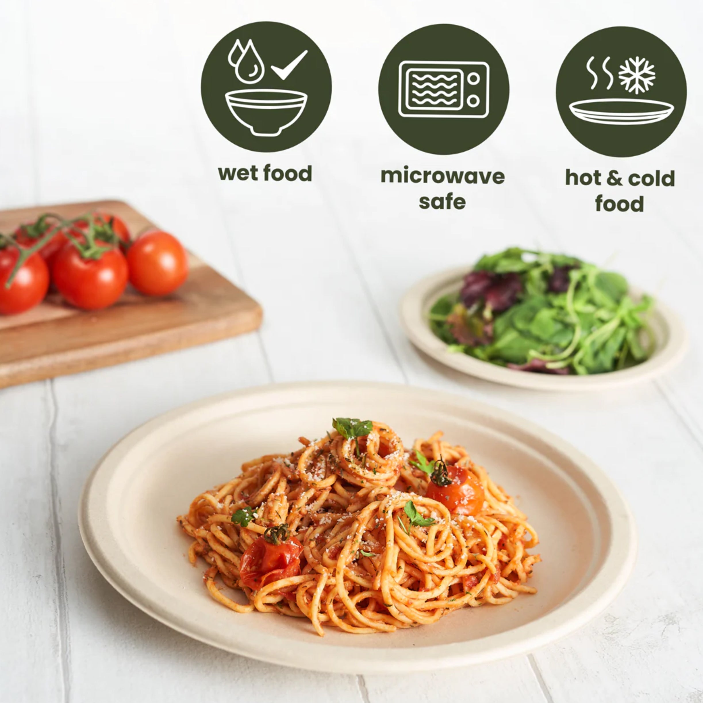 Eco Fibre Paper Plates & Bowls - Pack of 8