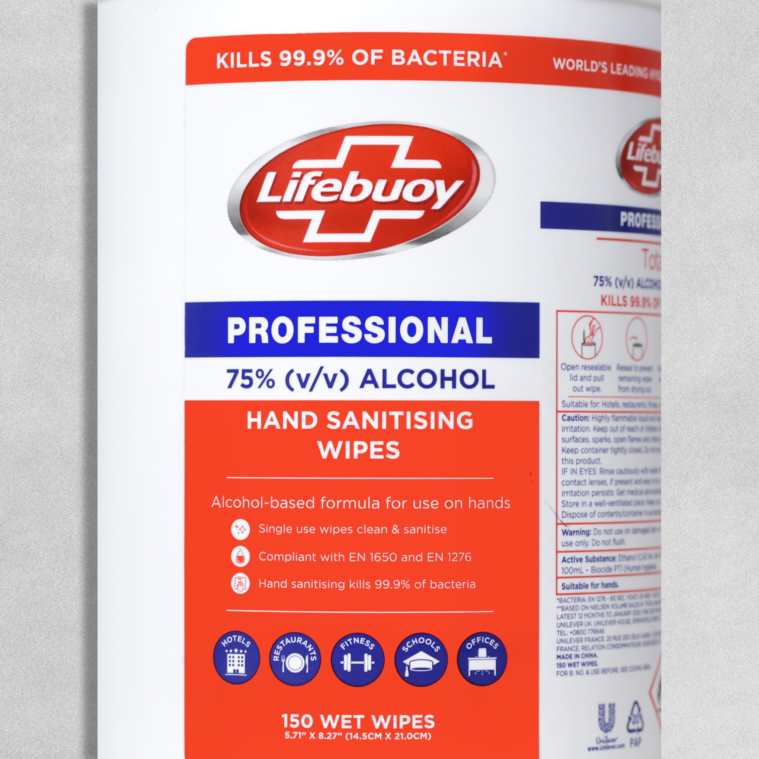 Lifebuoy Professional Hand Sanitising Wipes - 150 Wipes