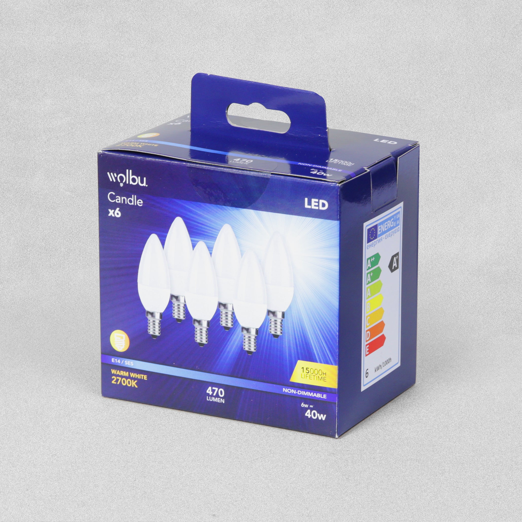 Wolbu LED E14/SES 40W Candle Bulbs - Pack of 6