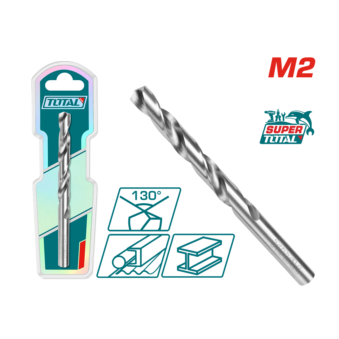 Total M2 HSS Drill Bit 4.5mm - TAC1200451