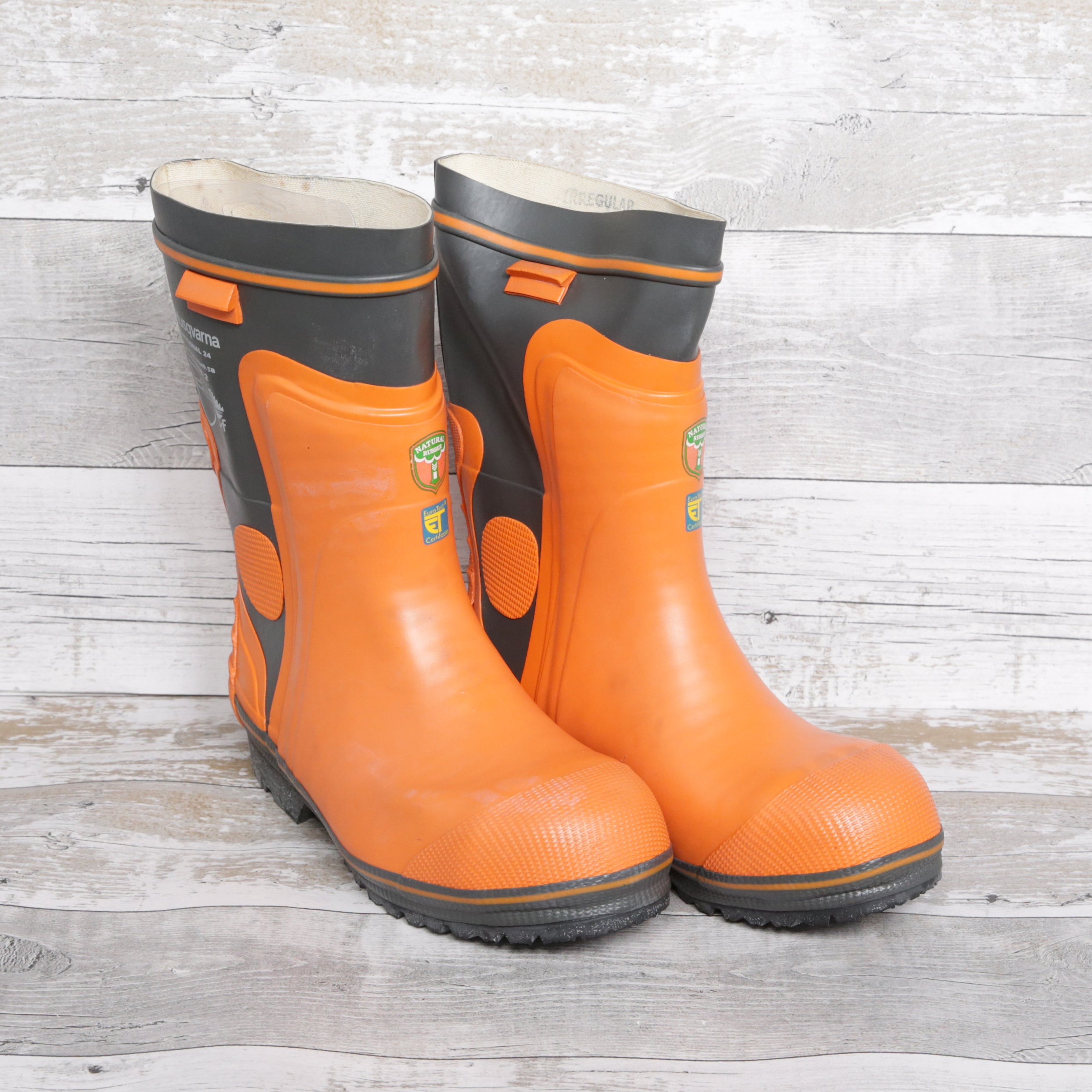 De-Branded Steel Toe Cap Chainsaw Class 2 Wellington Boots UK9