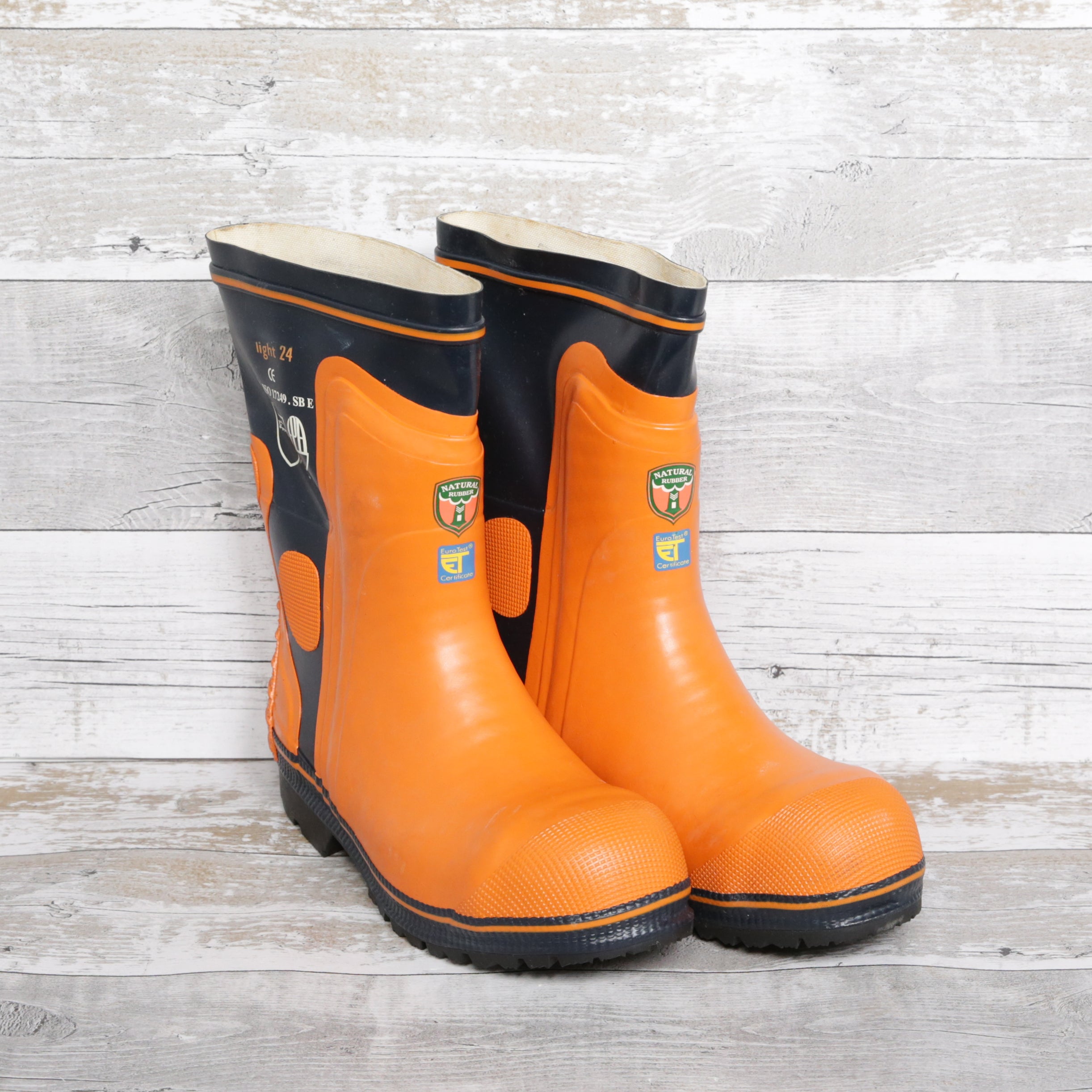 De-Branded Steel Toe Cap Chainsaw Class 2 Wellington Boots UK 9.5