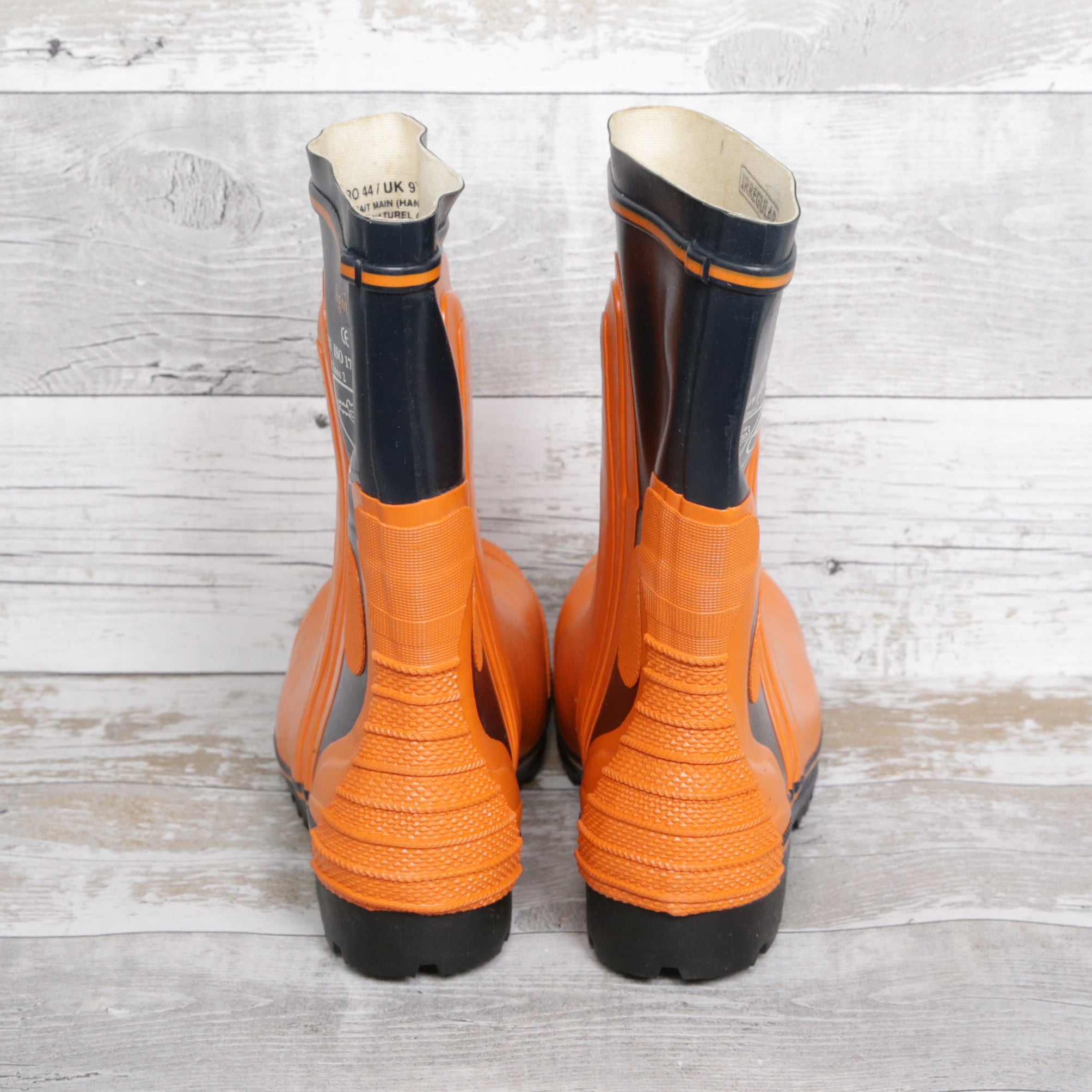 De-Branded Steel Toe Cap Chainsaw Class 2 Wellington Boots UK 9.5