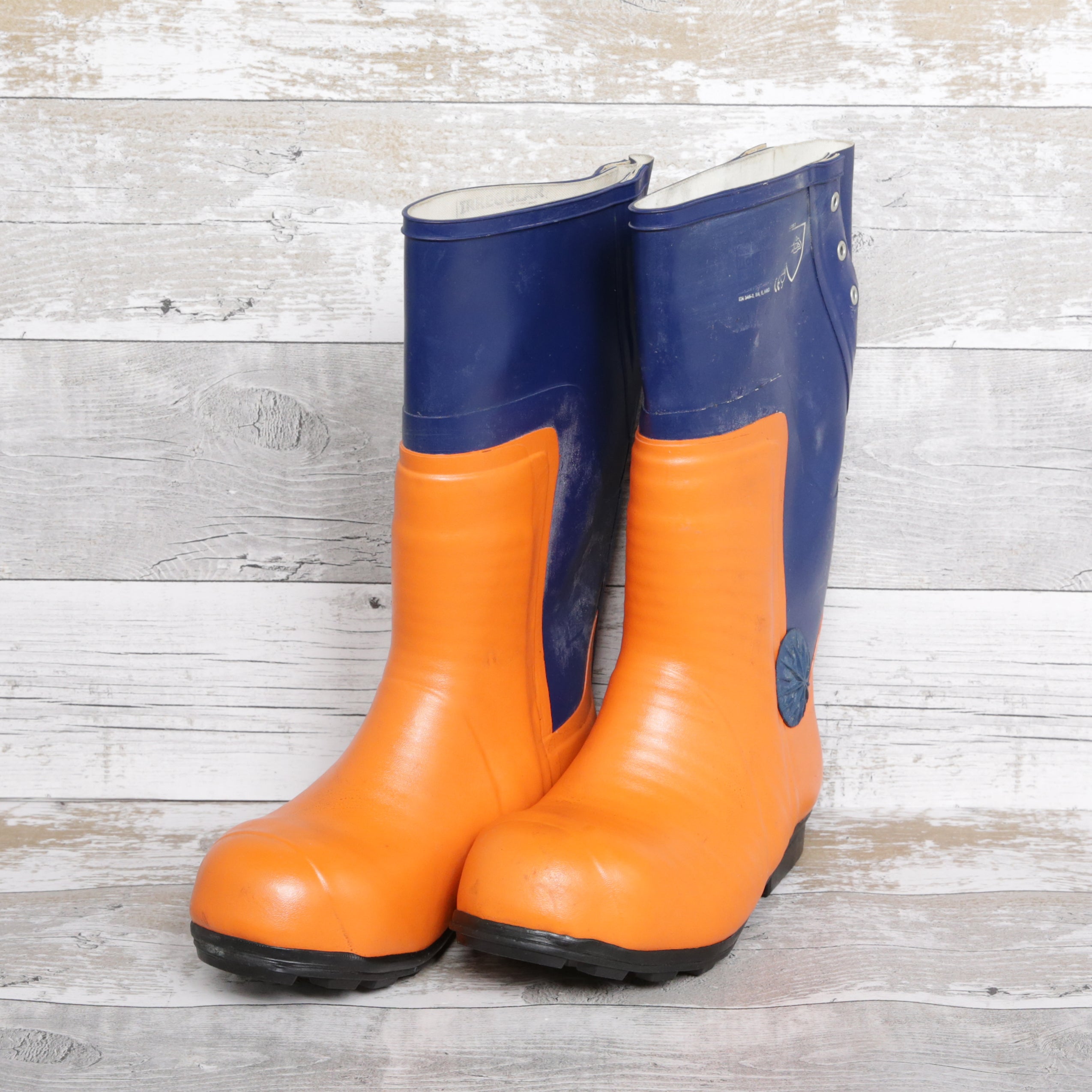 De-Branded Steel Toe Cap Chainsaw Class 3 Wellington Boots UK7