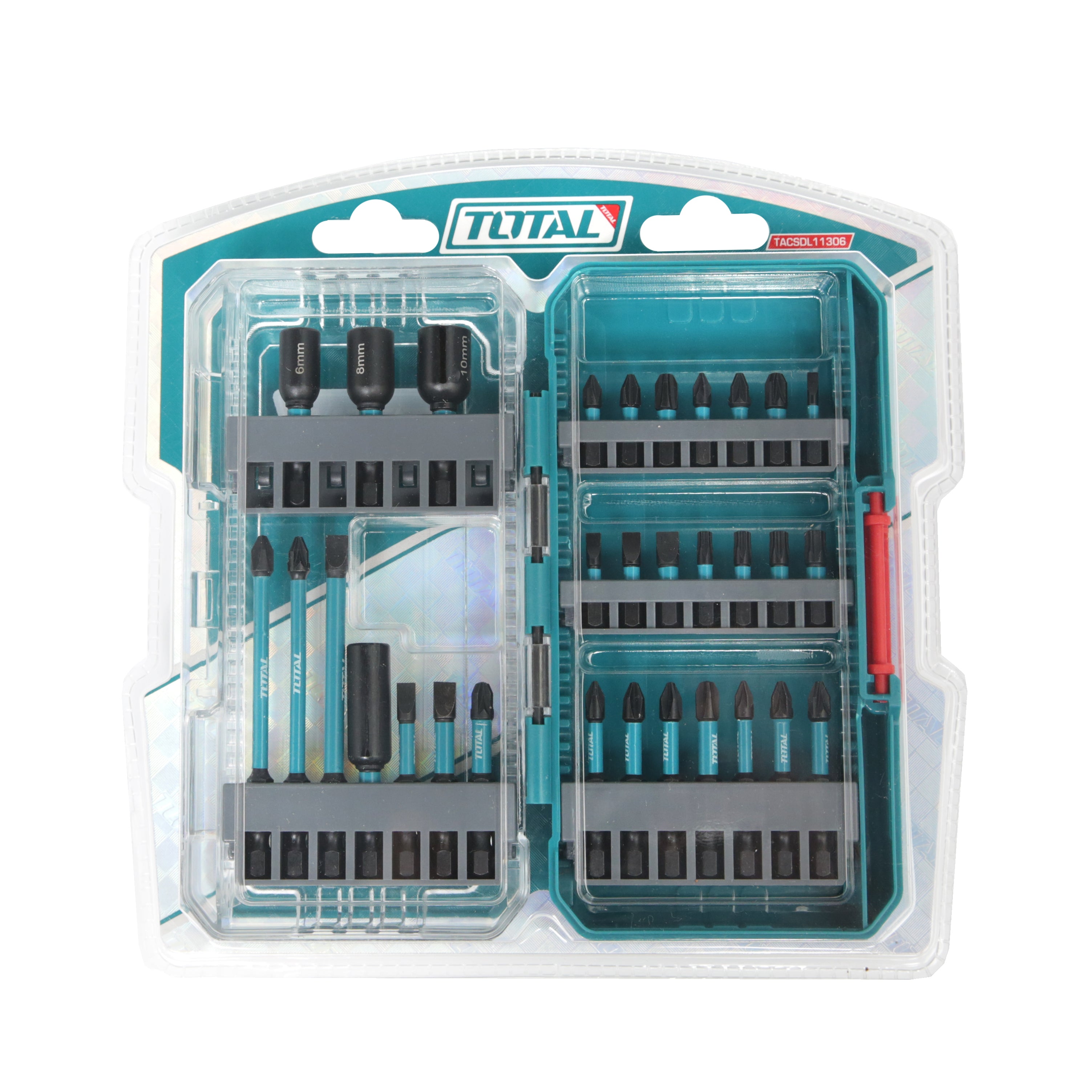 Total Impact Screwdriver Bits Set - 31pcs - TACSDL11306