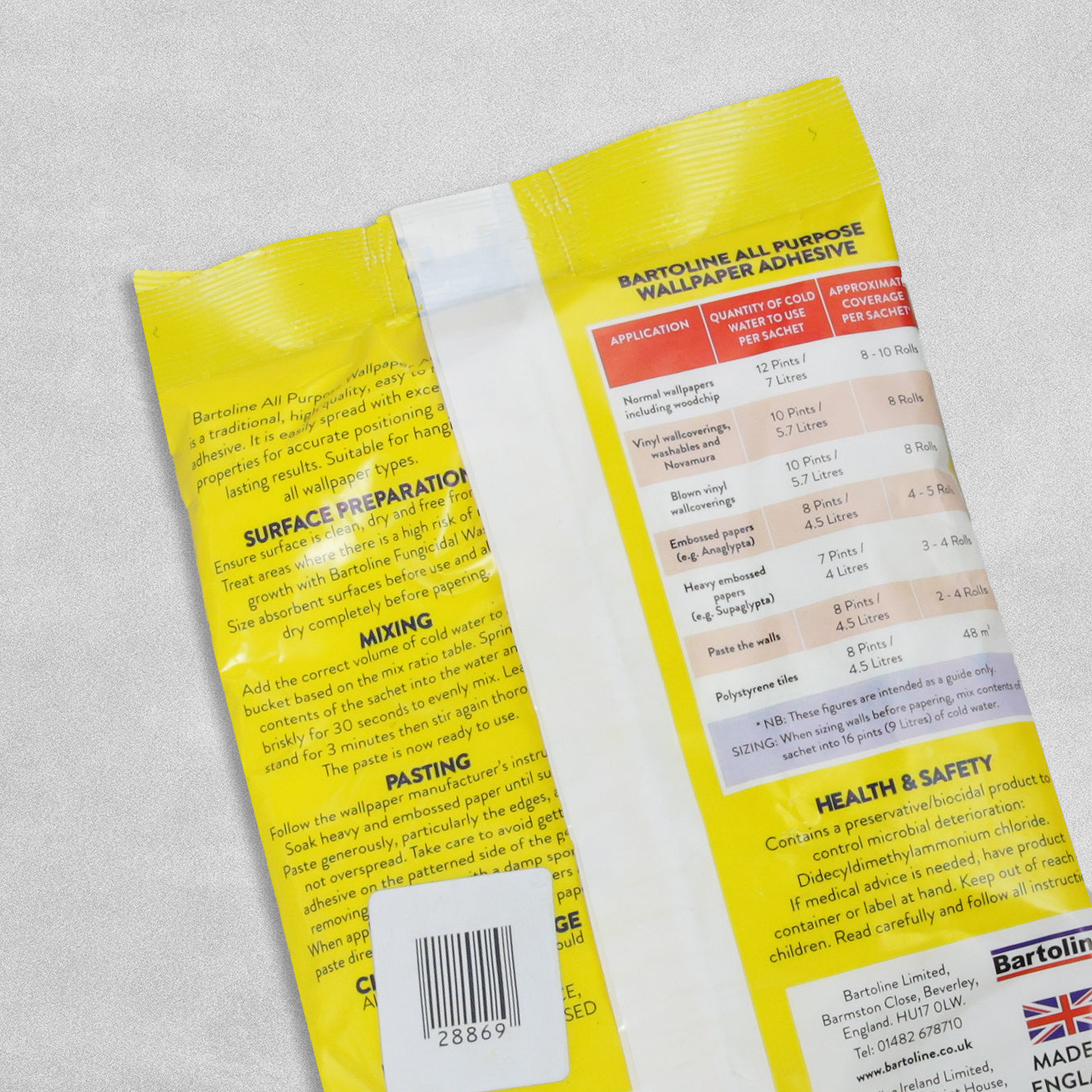 Bartoline All Purpose Easy Mix Wallpaper Adhesive Paste