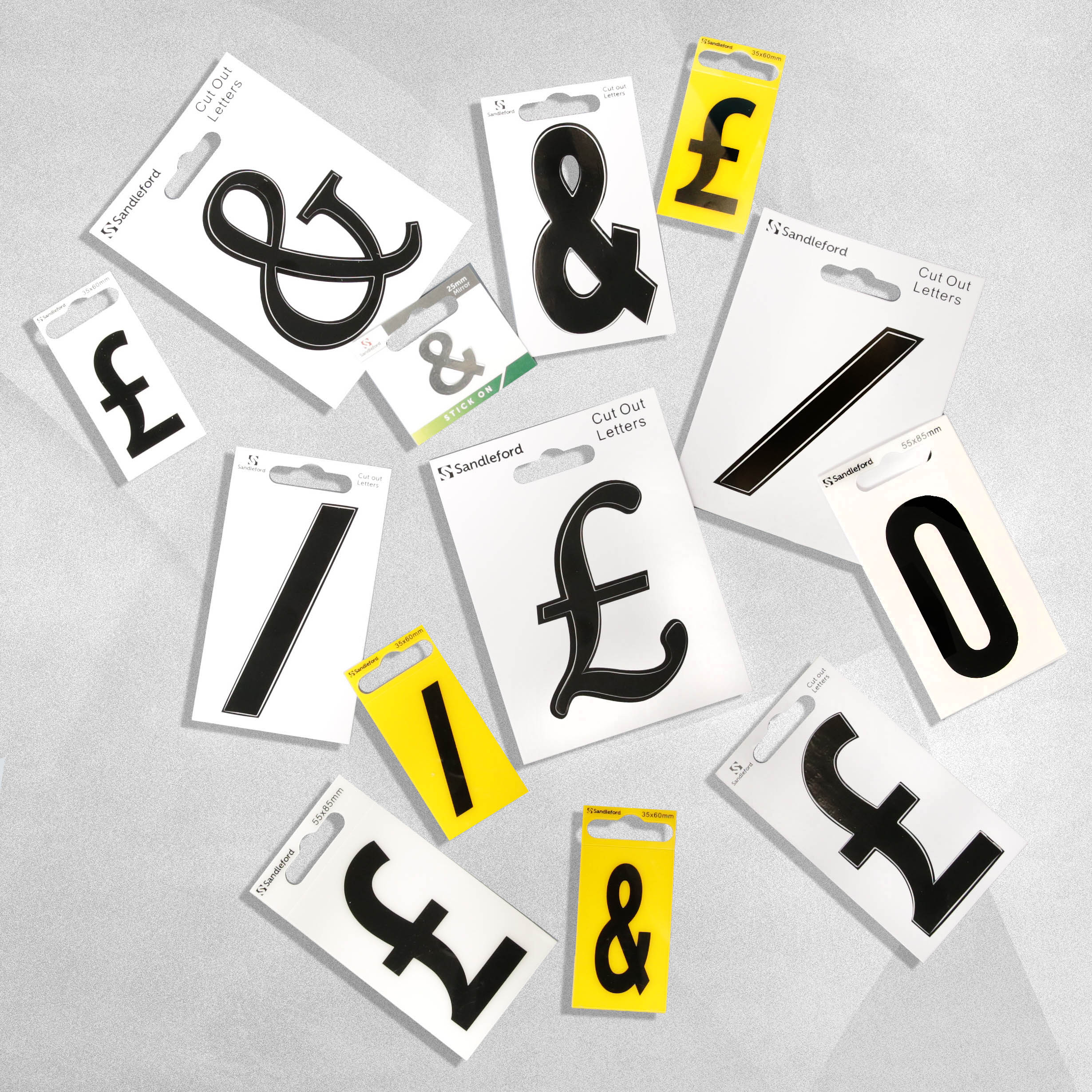 Sandleford Stick On Ampersand Sign - Chrome - 25mm