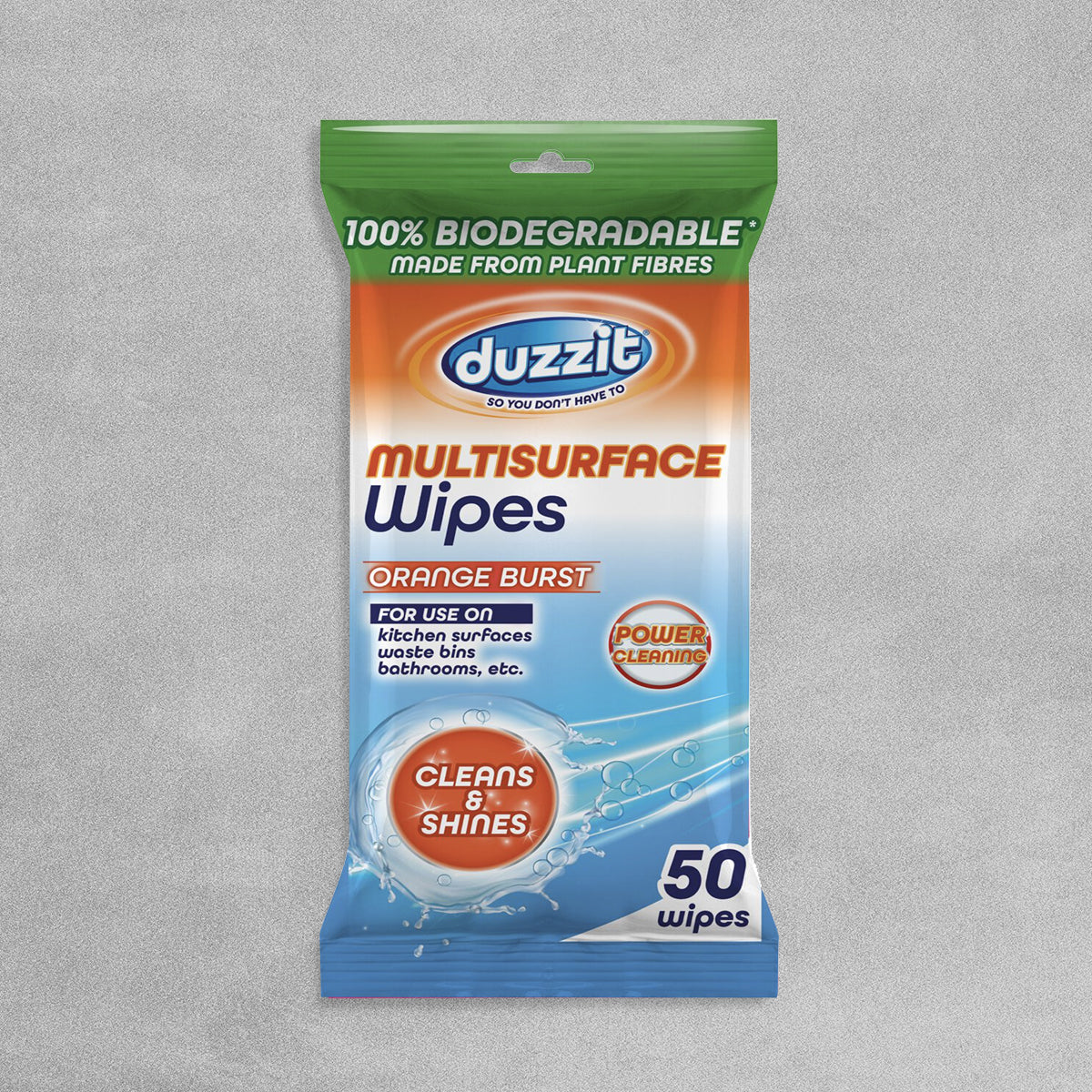 Duzzit Multisurface Wipes 'Orange Burst' - Pack of 50