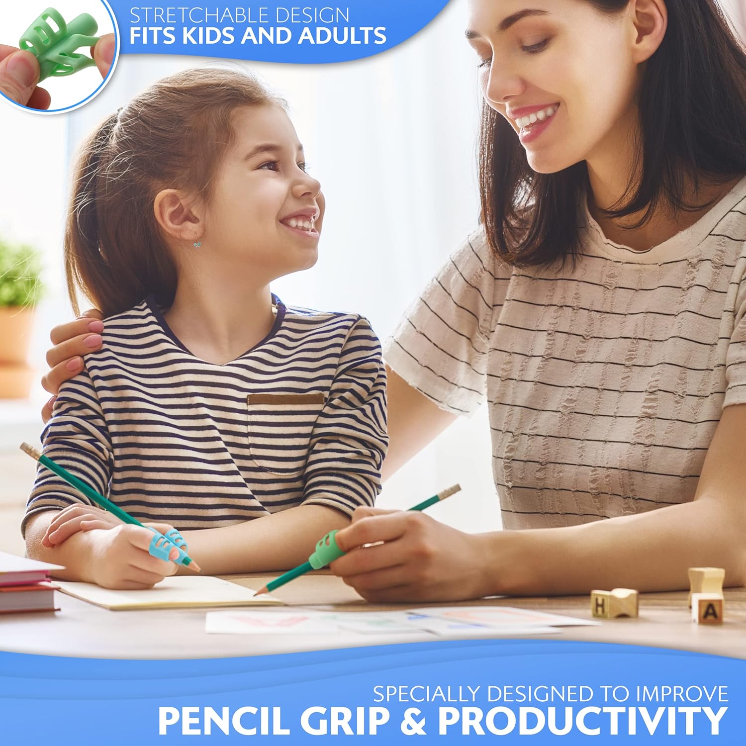 Stylo Pencil Grips - 6pcs