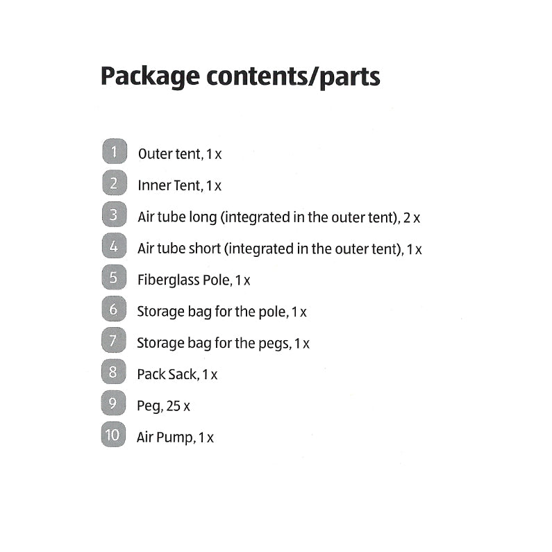 Adventuridge 6 Man Air Tent with Pump - Blue