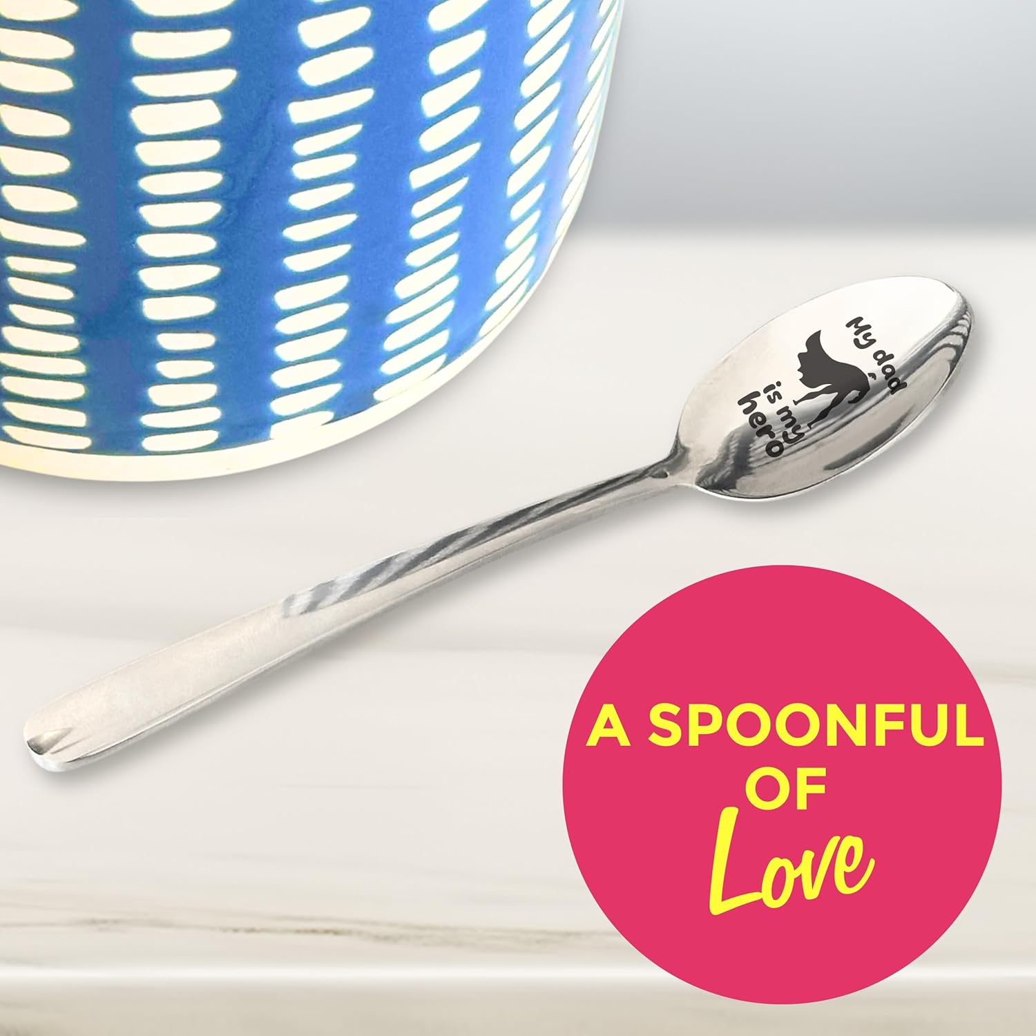Love Mug®: Best Dad Mug, Coaster and Spoon Gift Set