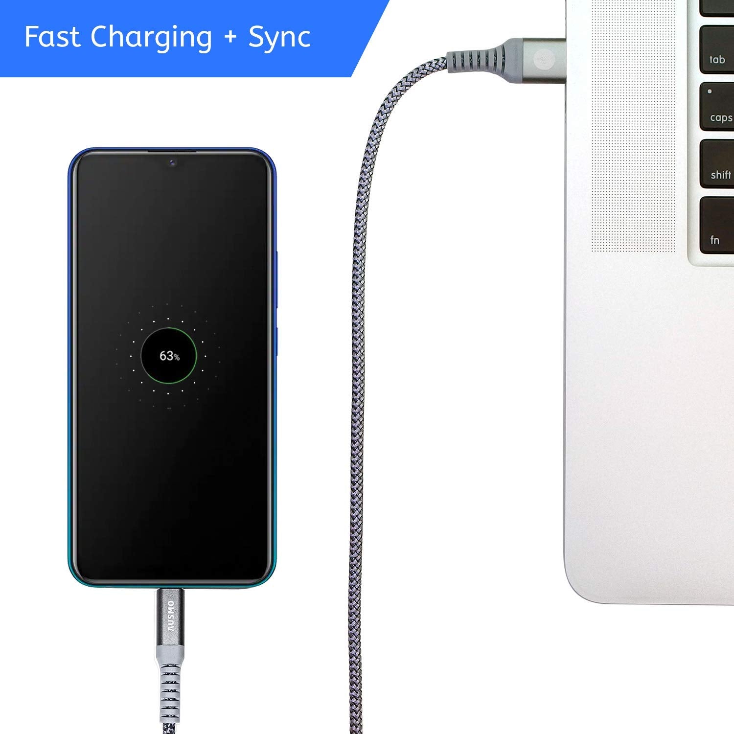 Ausmo USB Type C To Type C Cable - Various Lengths Available