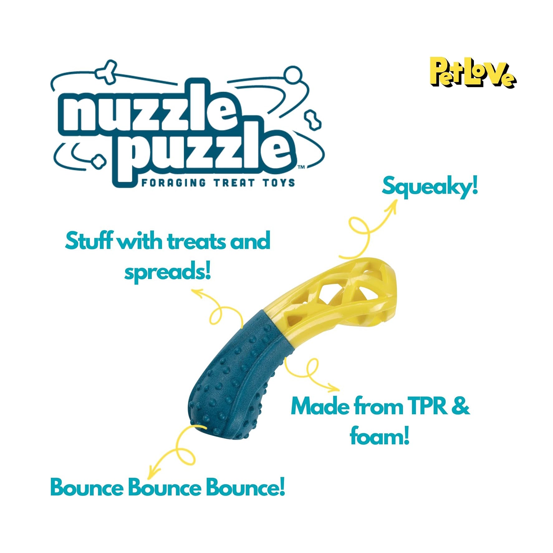 PetLove Nuzzle Puzzle Bone Dog Toy