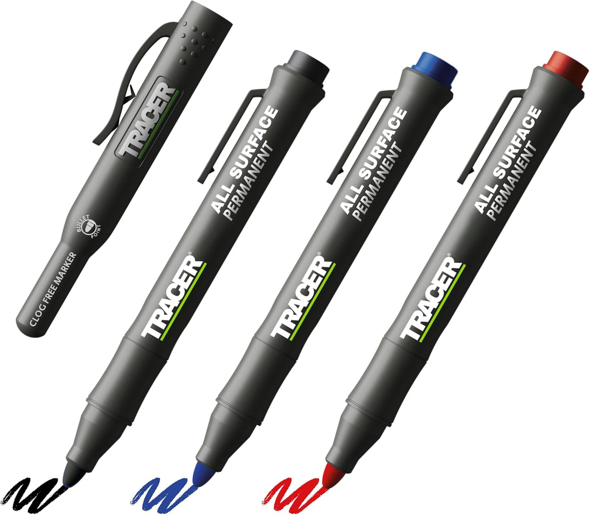 Tracer Clog Free Construction Markers with Site Holster
