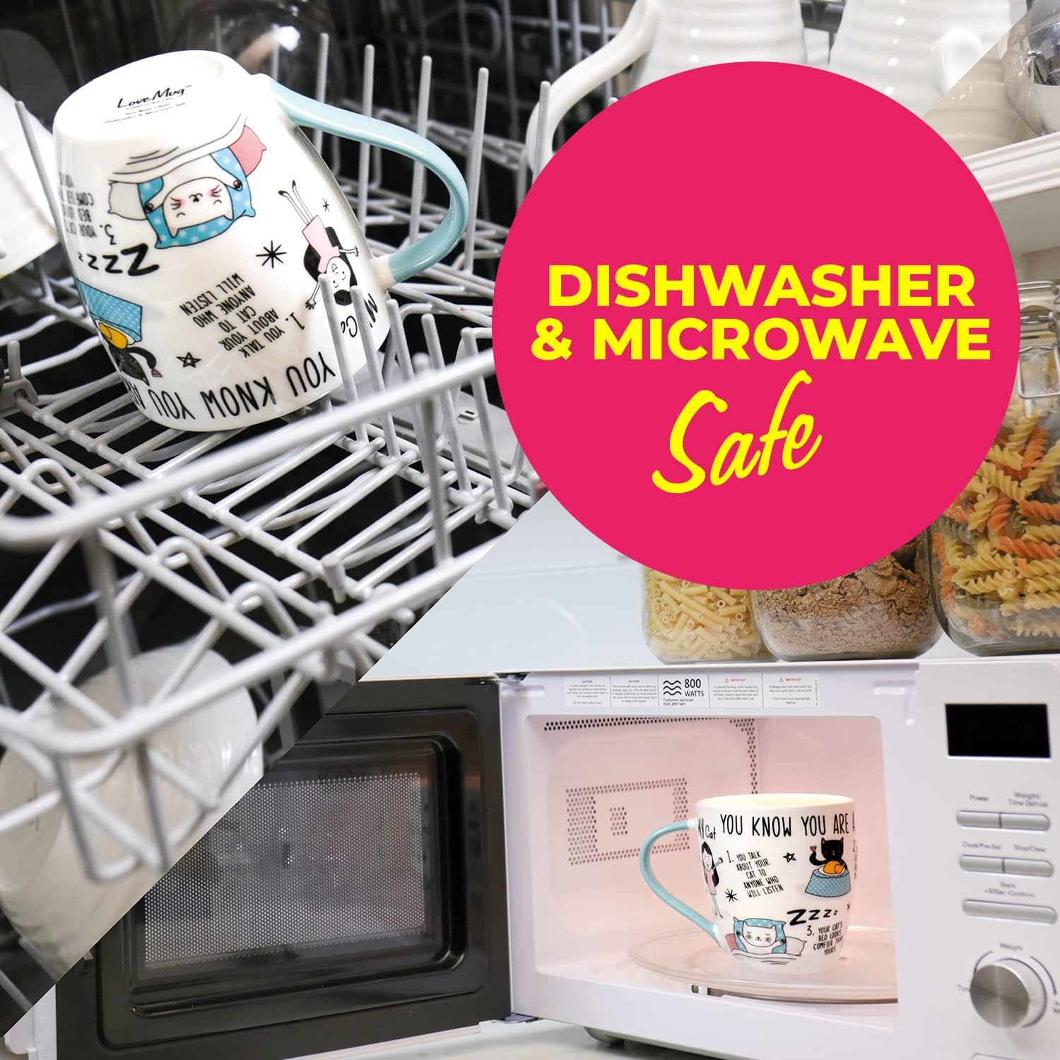 Love Mug®: Crazy Cat Lady Mug, Coaster and Spoon Gift Set