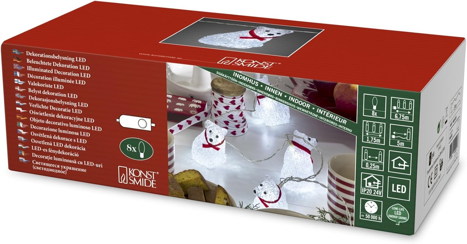 Konstsmide LED decorative light chain bears