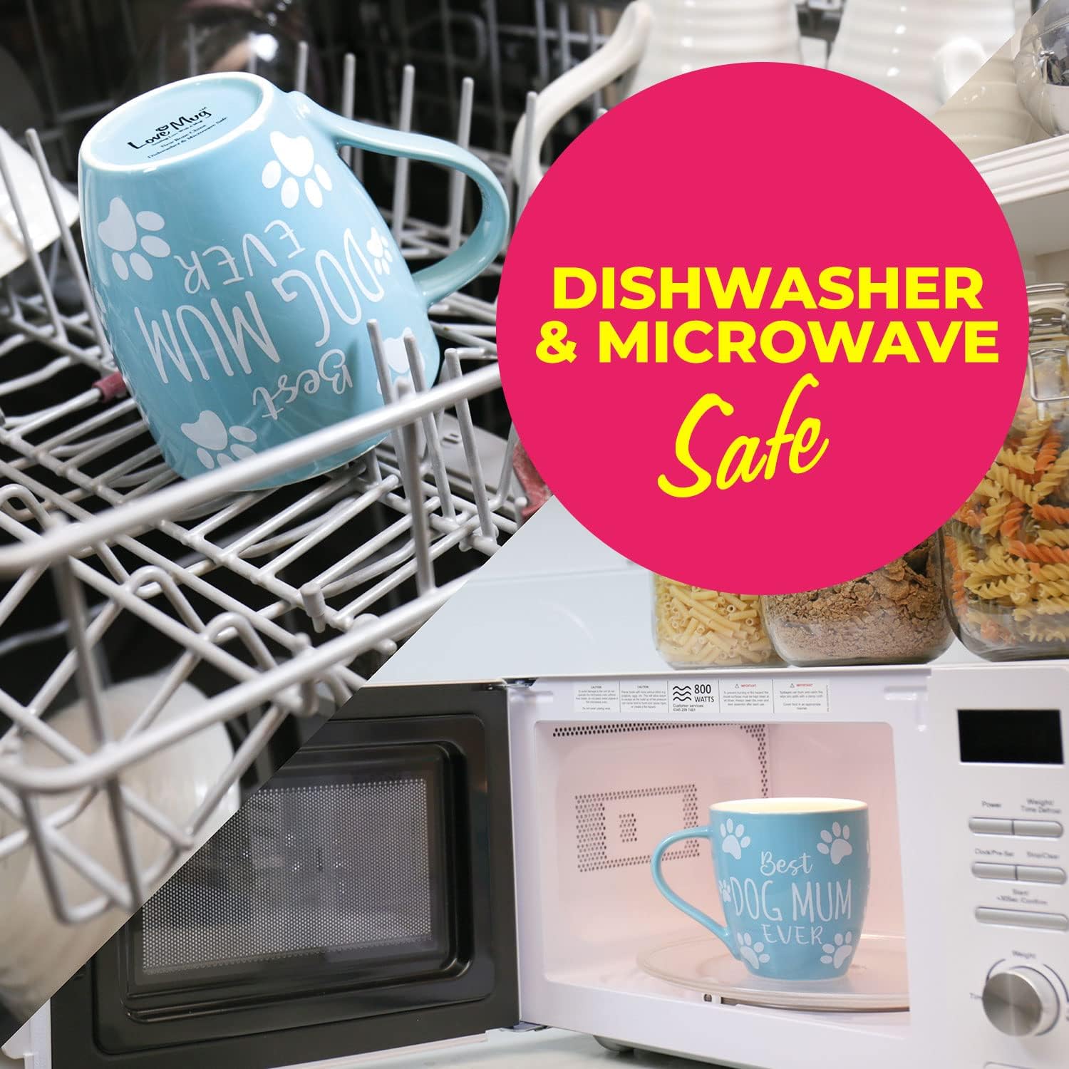 Love Mug®: Best Dog Mum Ever Mug, Coaster and Spoon Gift Set