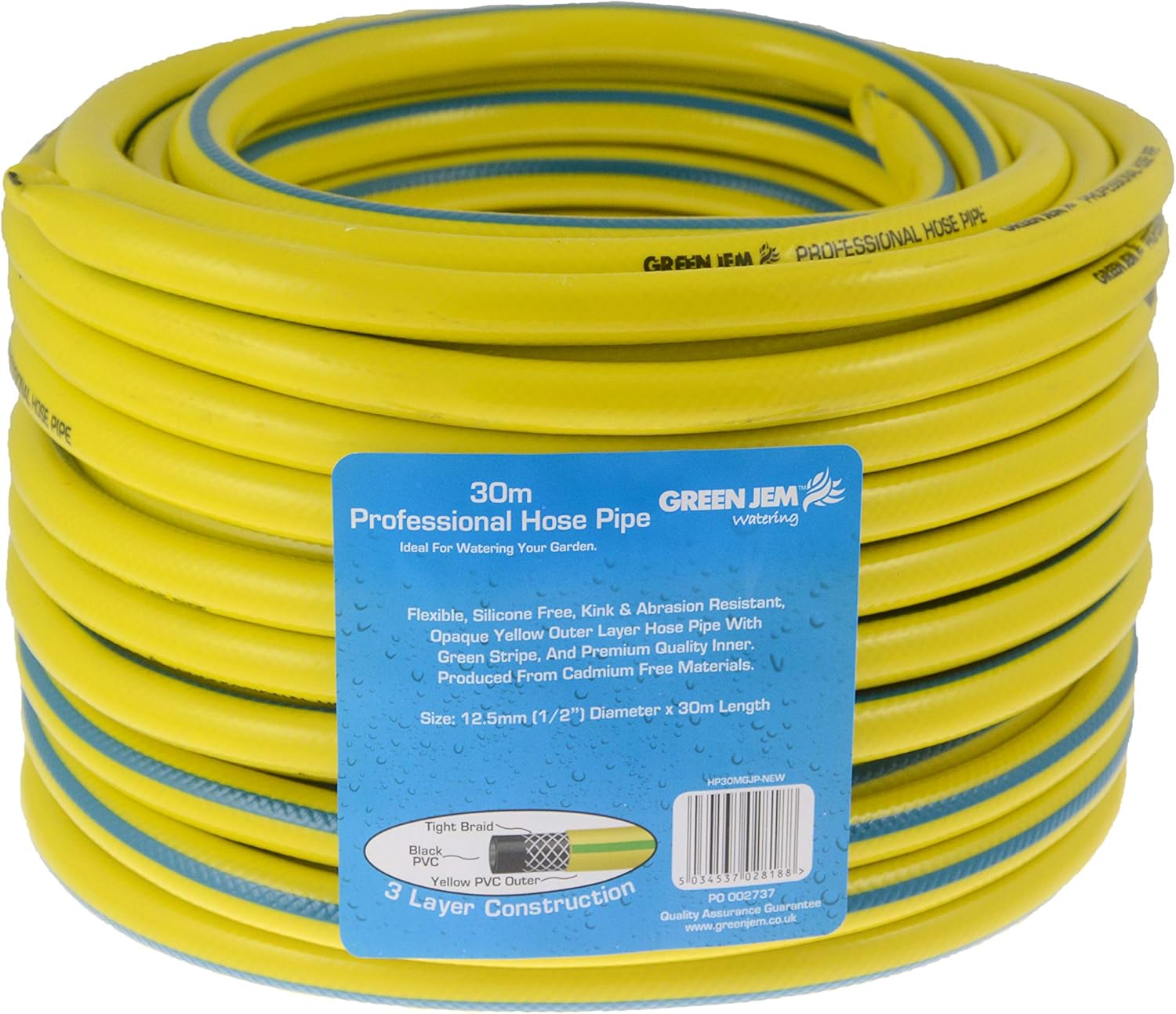 Green Jem Professional Yellow Hose Pipe - Various Lengths