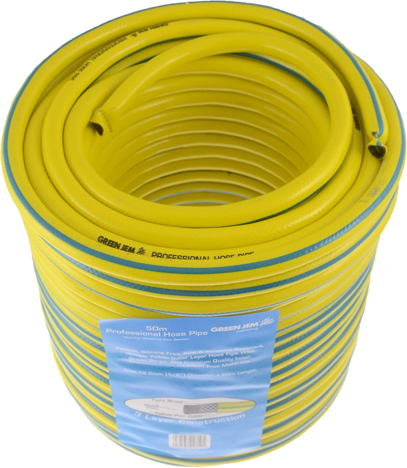 Green Jem Professional Yellow Hose Pipe - Various Lengths