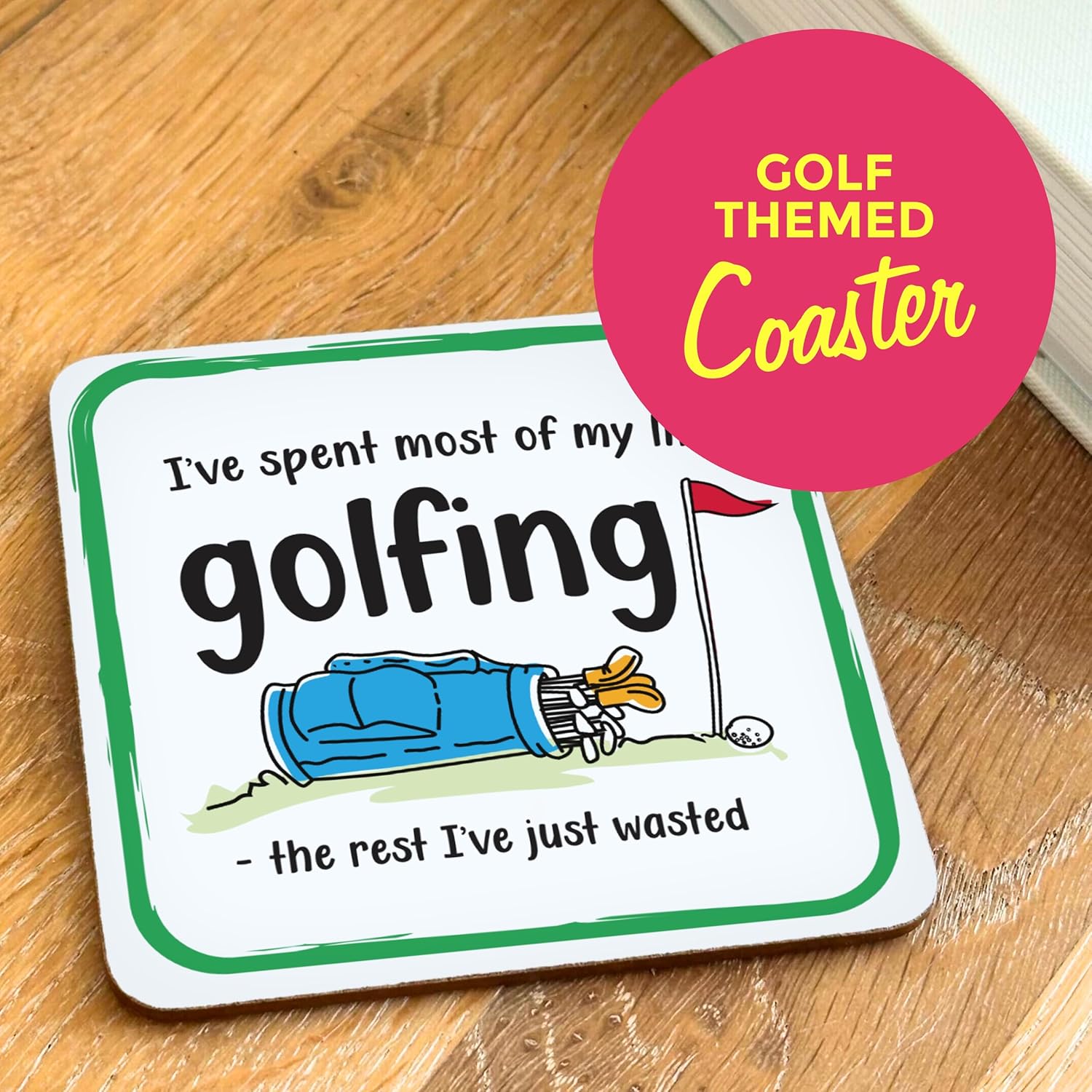 Love Mug®: Golf... It's a Funny Old Game Mug, Coaster and Spoon Gift Set
