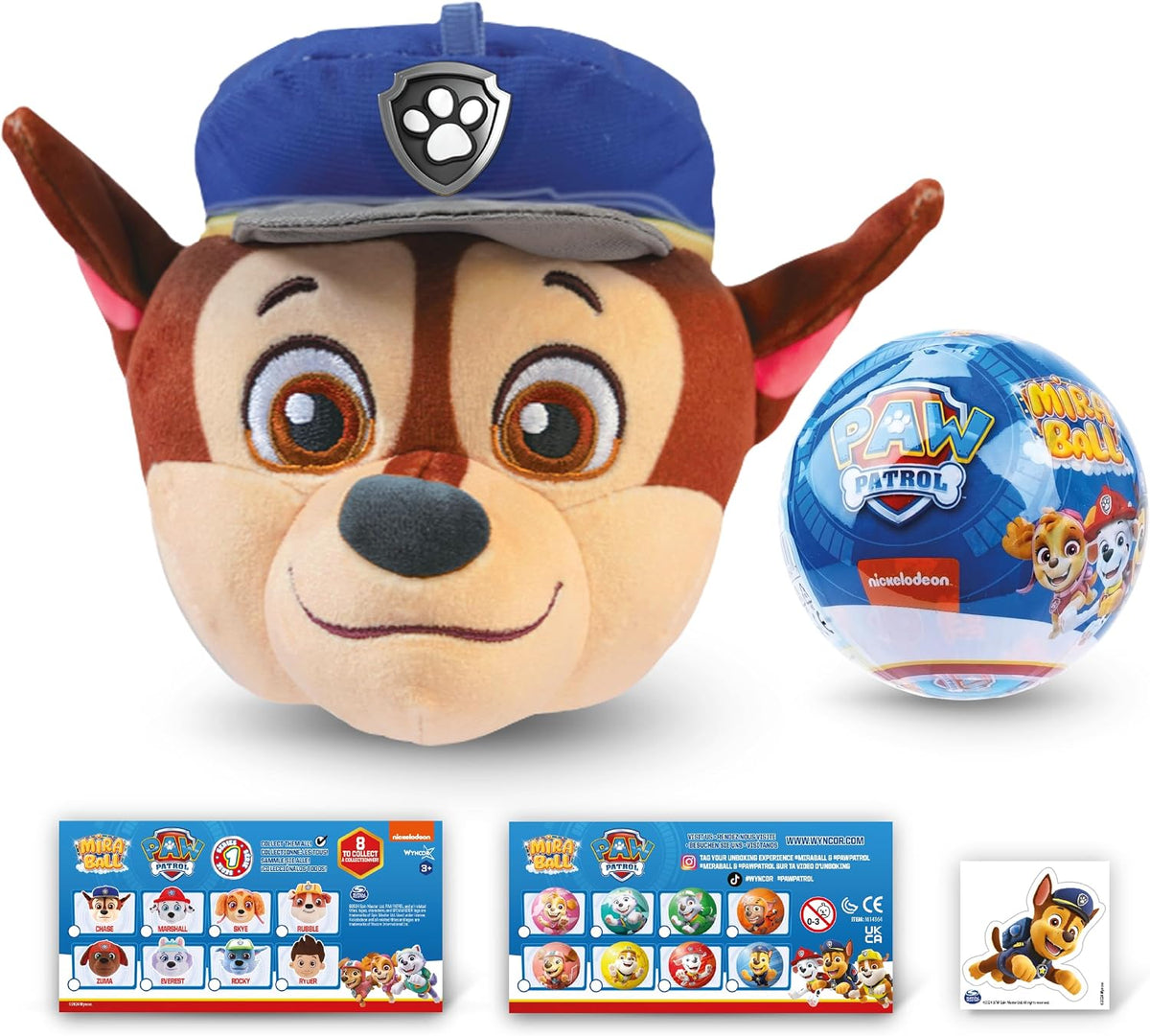 Paw Patrol 4-1 Capsule Collectible Toy, Surprise Miraball with Expanding Plush