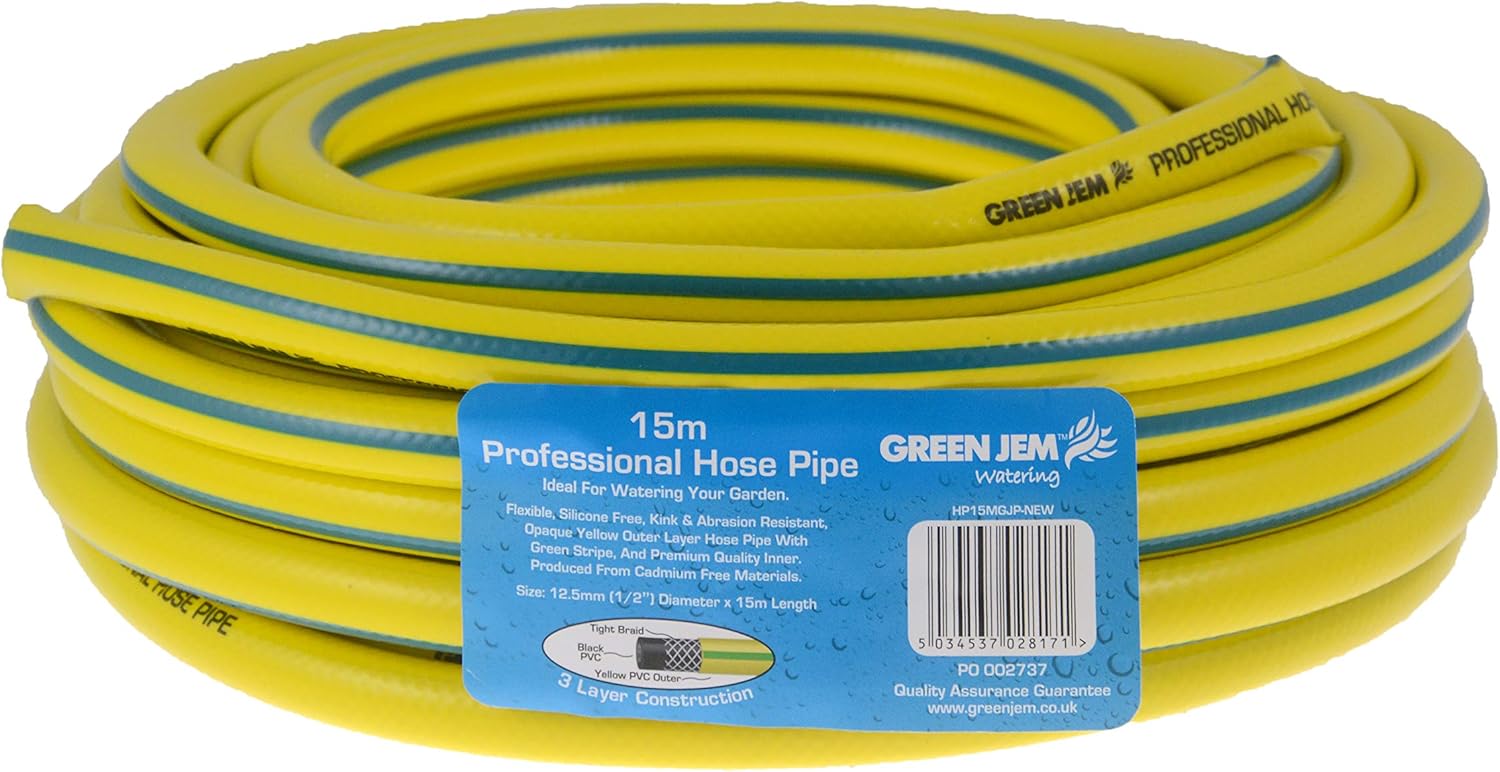 Green Jem Professional Yellow Hose Pipe - Various Lengths