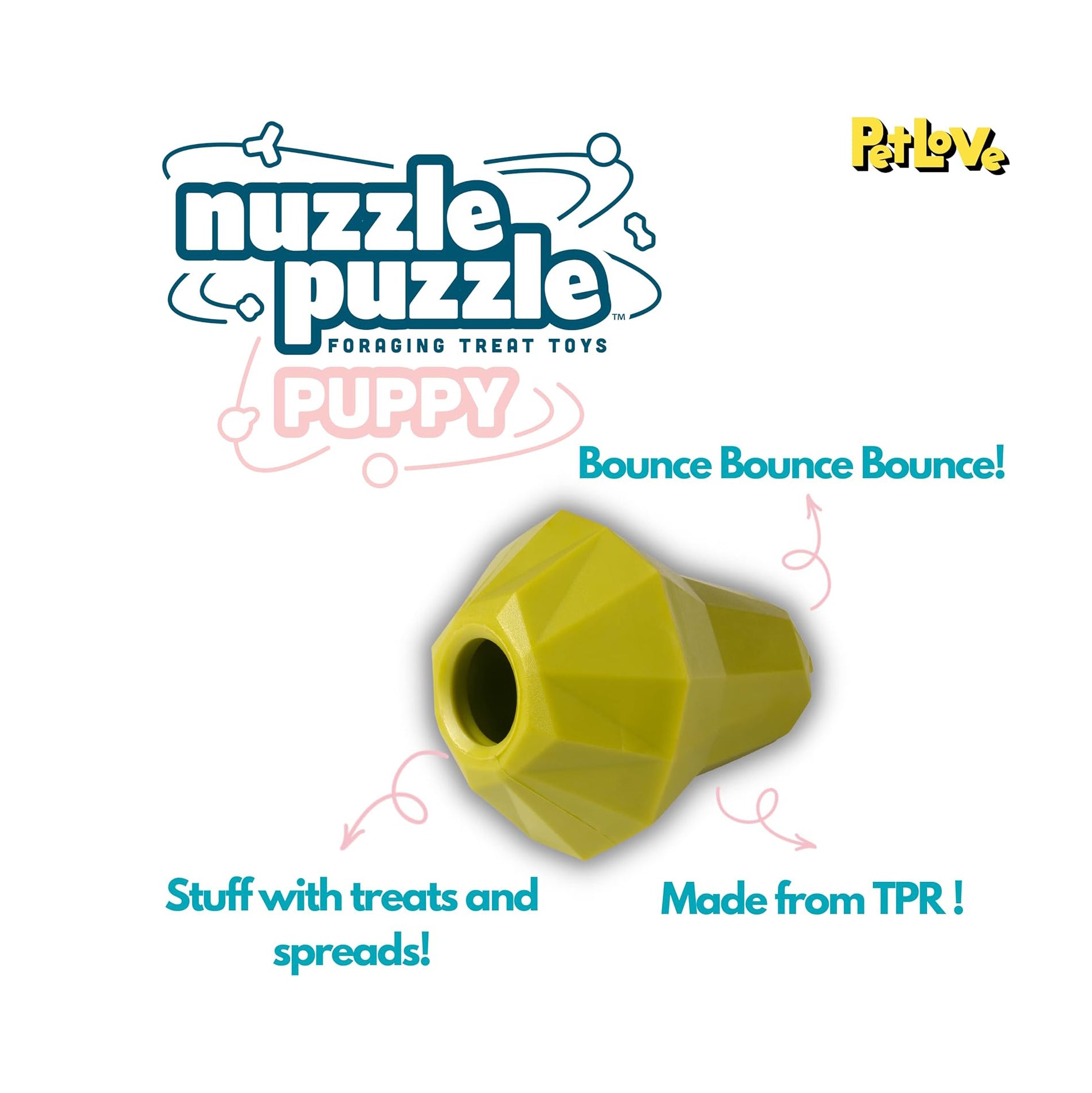 PetLove Nuzzle Puzzle Puppy Pear Toy