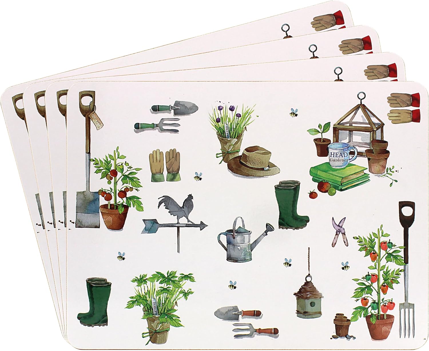 The Leonardo Collection "Green Fingers" Placemats - Set of 4