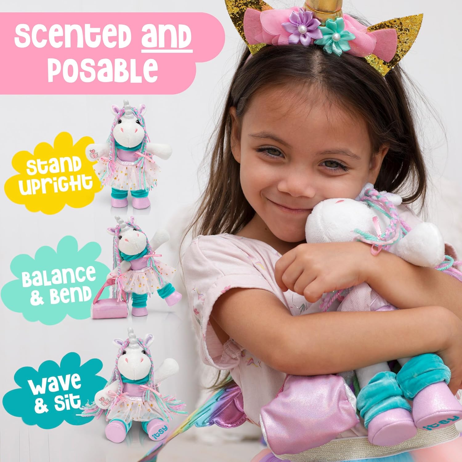 Amitie Lane Unicorn Plush Ballerina Sleep Over Gift Box