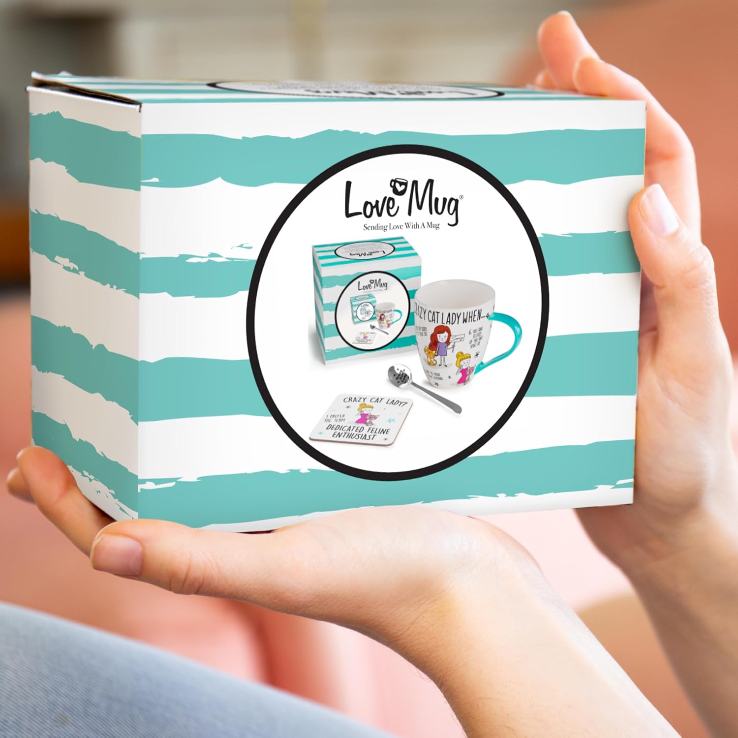 Love Mug®: World's Best Auntie Mug, Coaster and Spoon Gift Set