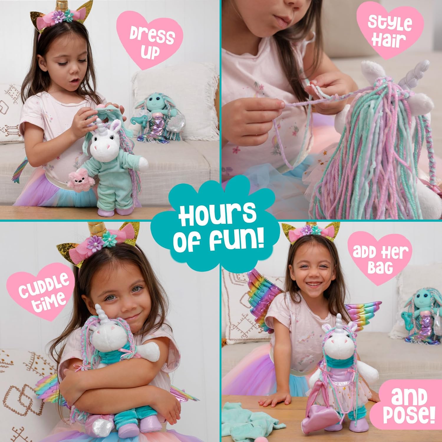 Amitie Lane Unicorn Plush Ballerina Sleep Over Gift Box