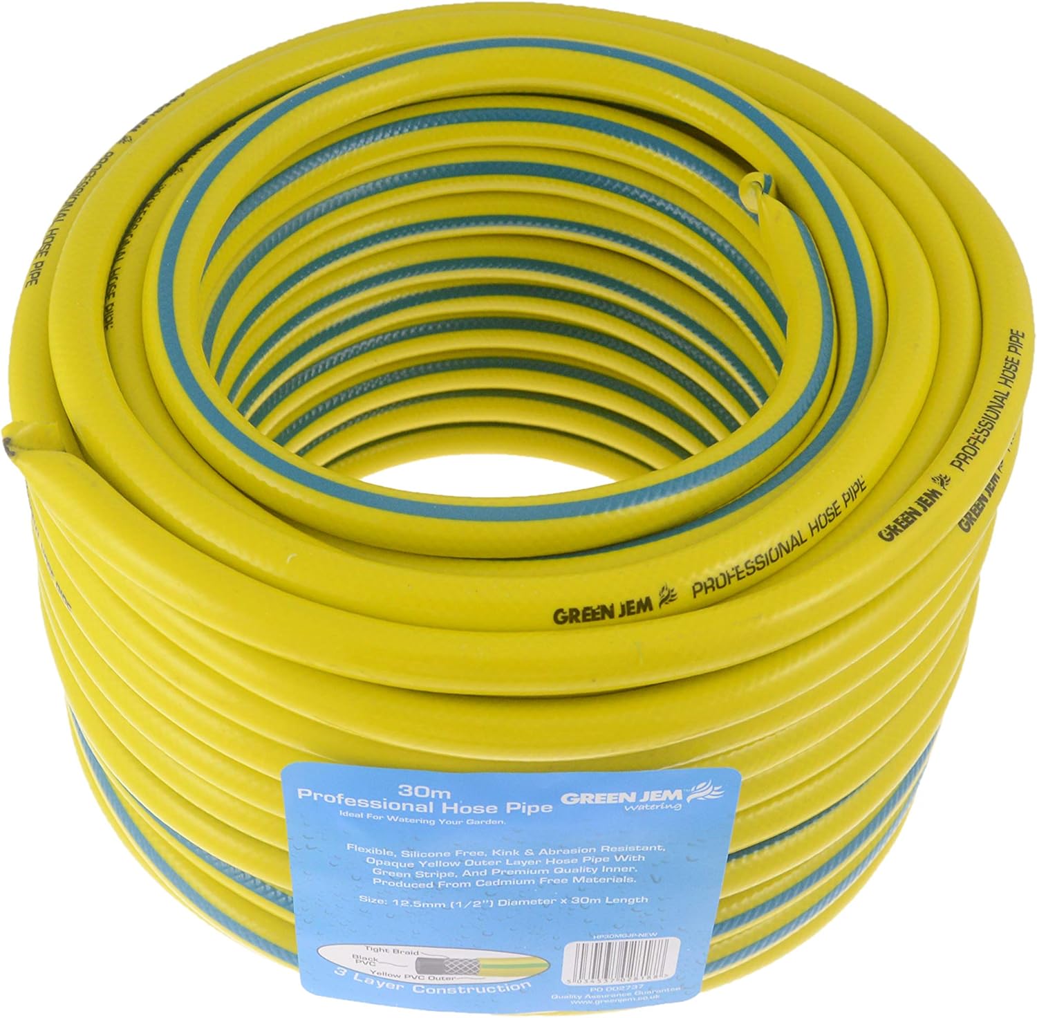 Green Jem Professional Yellow Hose Pipe - Various Lengths