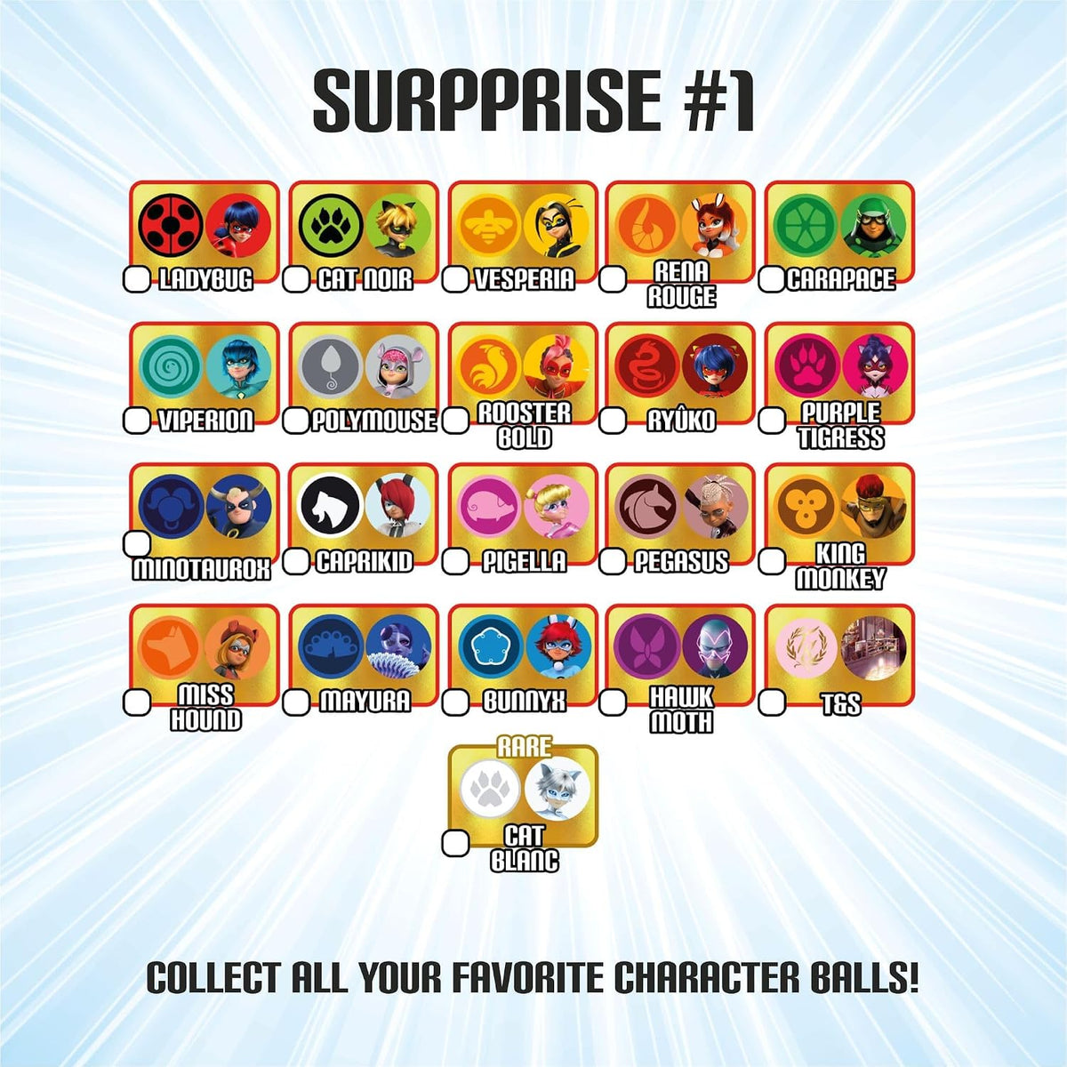 Miraculous Ladybug, 4-1 Capsule Collectible Toy, Surprise Miraball with Expanding Plush