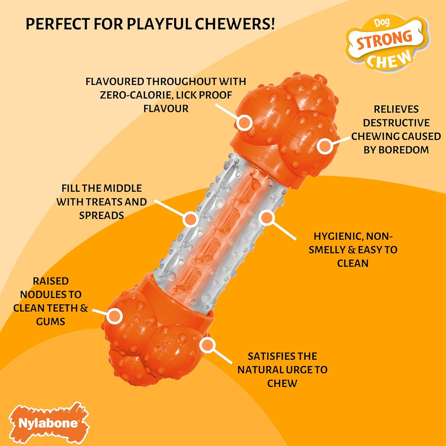 Nylabone Sneaky Snacker Treat Toy Chew - Large (up to 23kg)