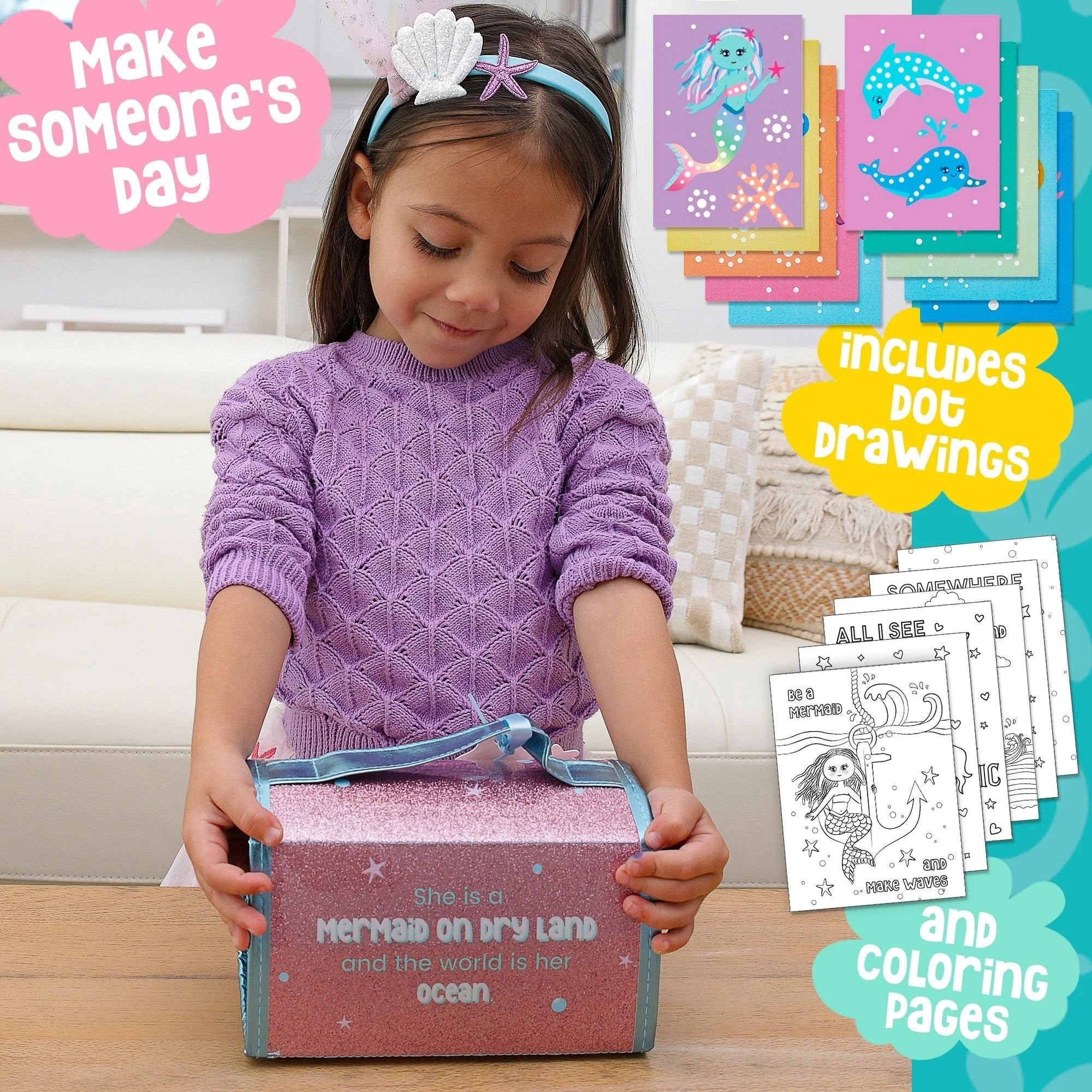 Amitie Lane Mermaid Colouring Pen Activity Set - 80 Pieces