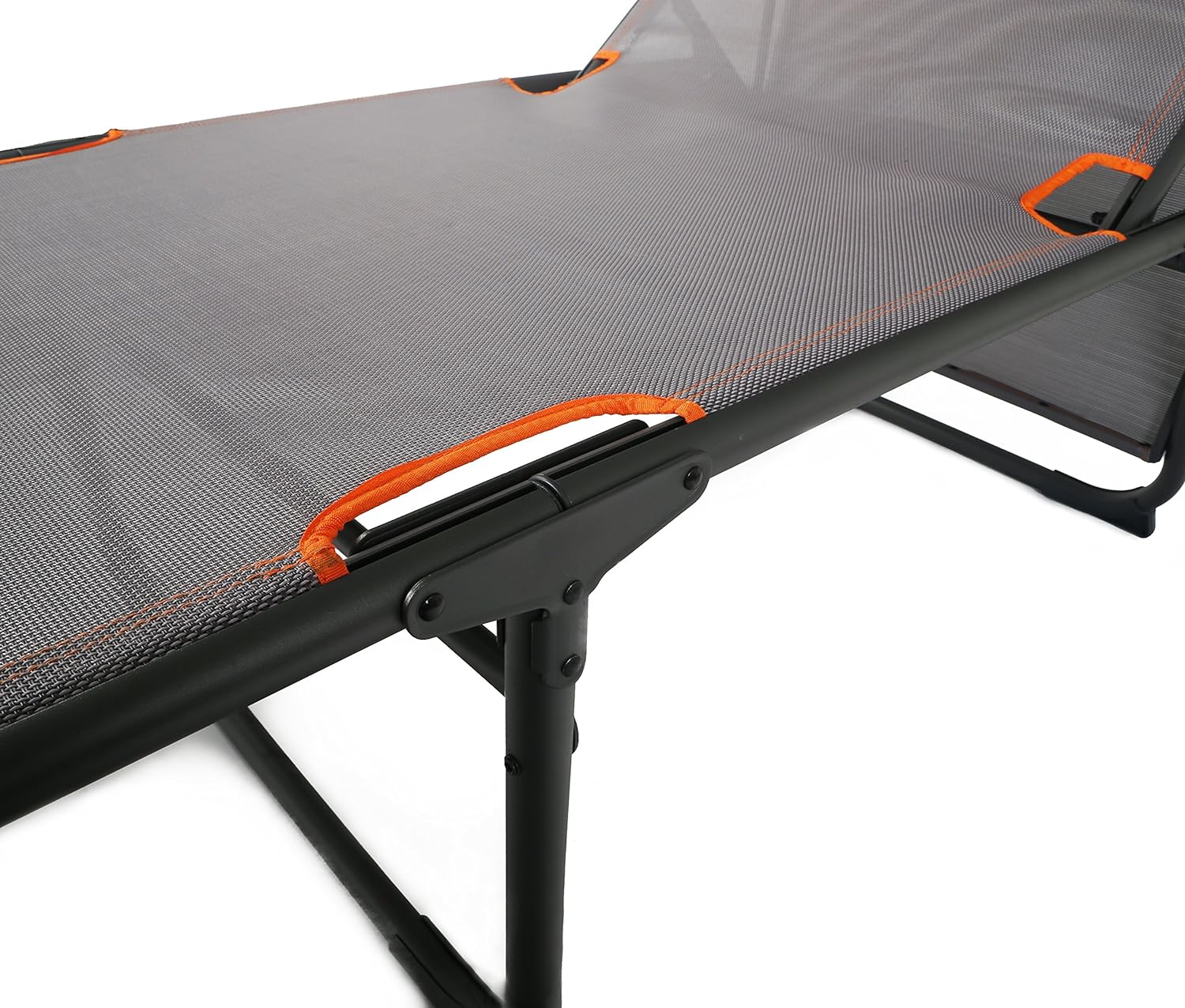 Portal Outdoor - Kevin XXL Camping Lounger Classic Grey/Orange
