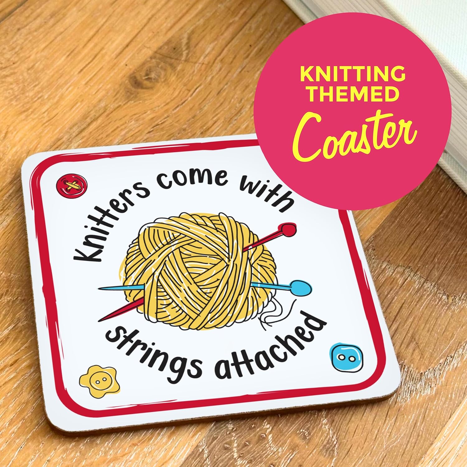 Love Mug®: Knitting Mug, Coaster and Spoon Gift Set