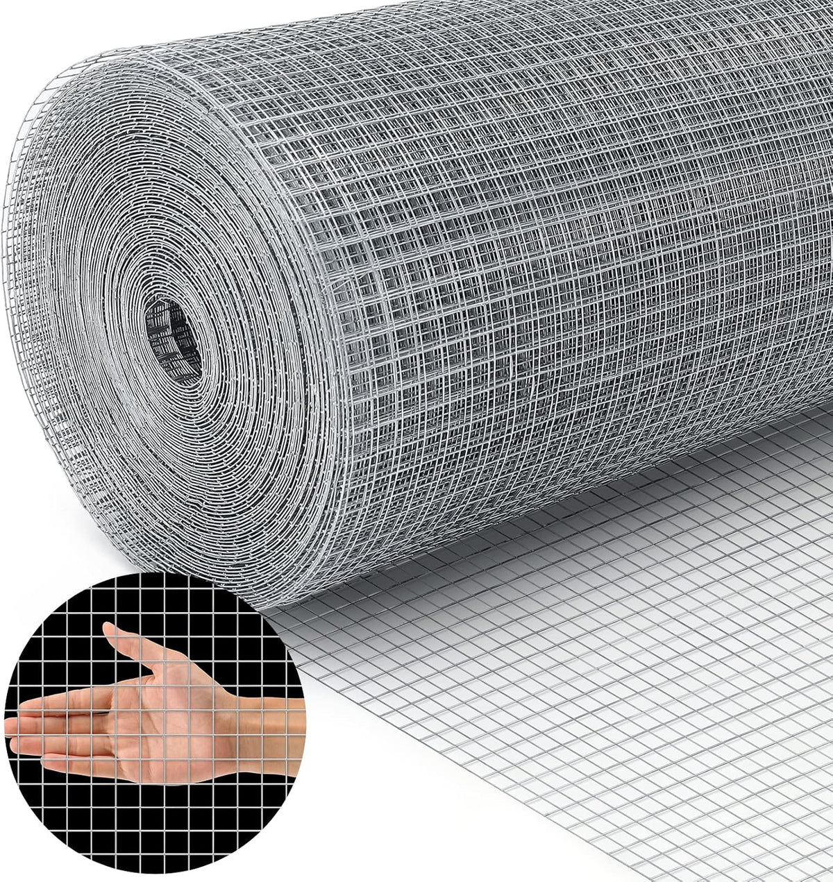 Charles Rose Cage & Aviary Galvanised Wire Fence Welded 19 Gauge Mesh 1/2" x 1/2" 0.9 x 20m Roll