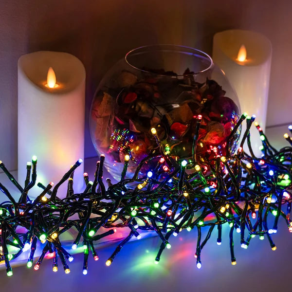 2000 Ultrabrite Indoor / Outdoor Multifunction Low Voltage LED String CLUSTER Lights - mains powered