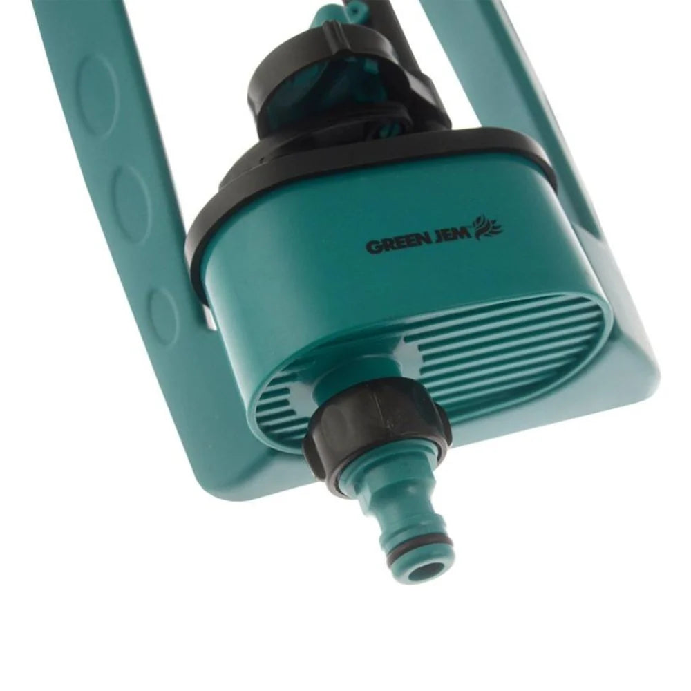 Green Jem Garden Oscillating Lawn Sprinkler with Adjustable Water Sprayer