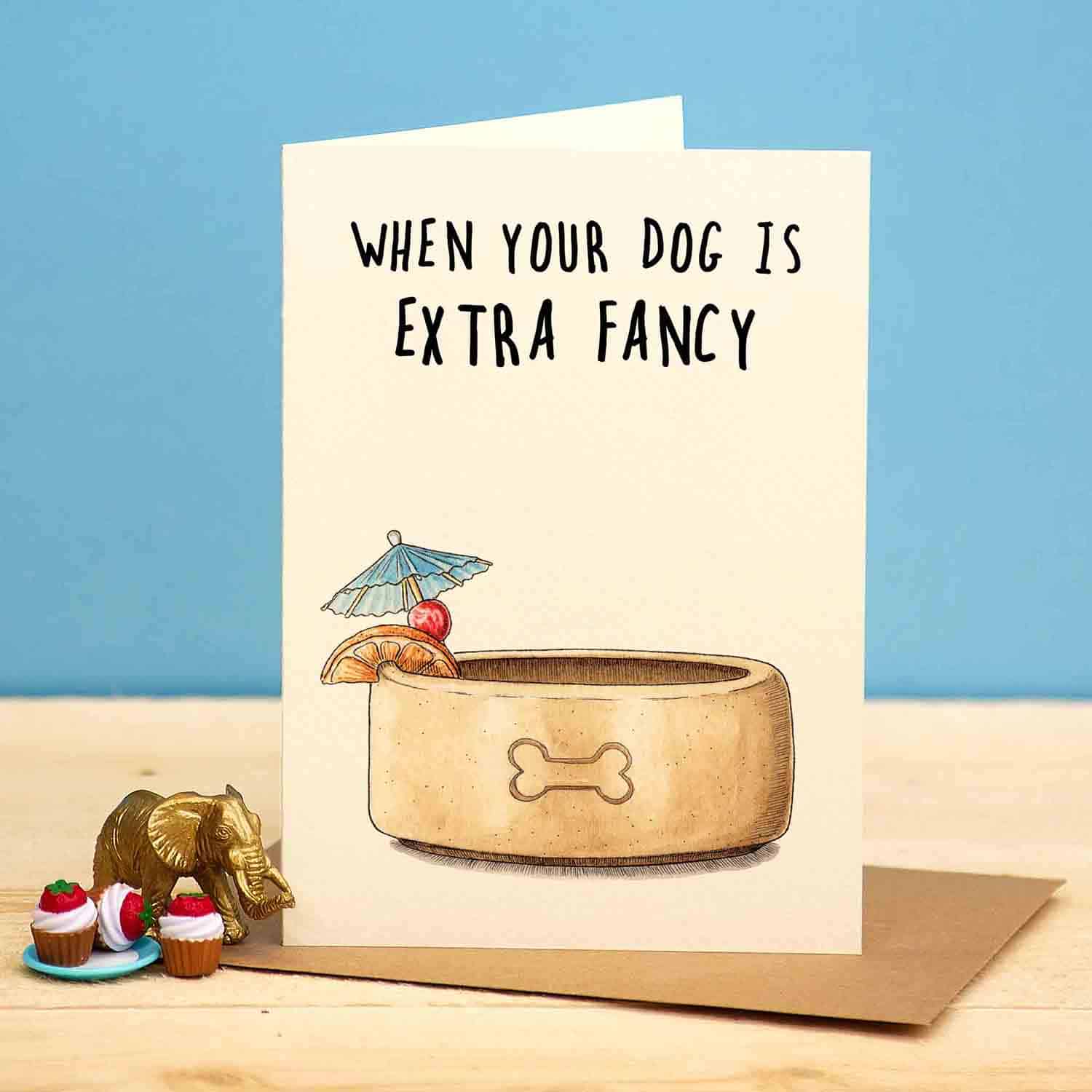 Fancy Dog Card by Bewilderbeest