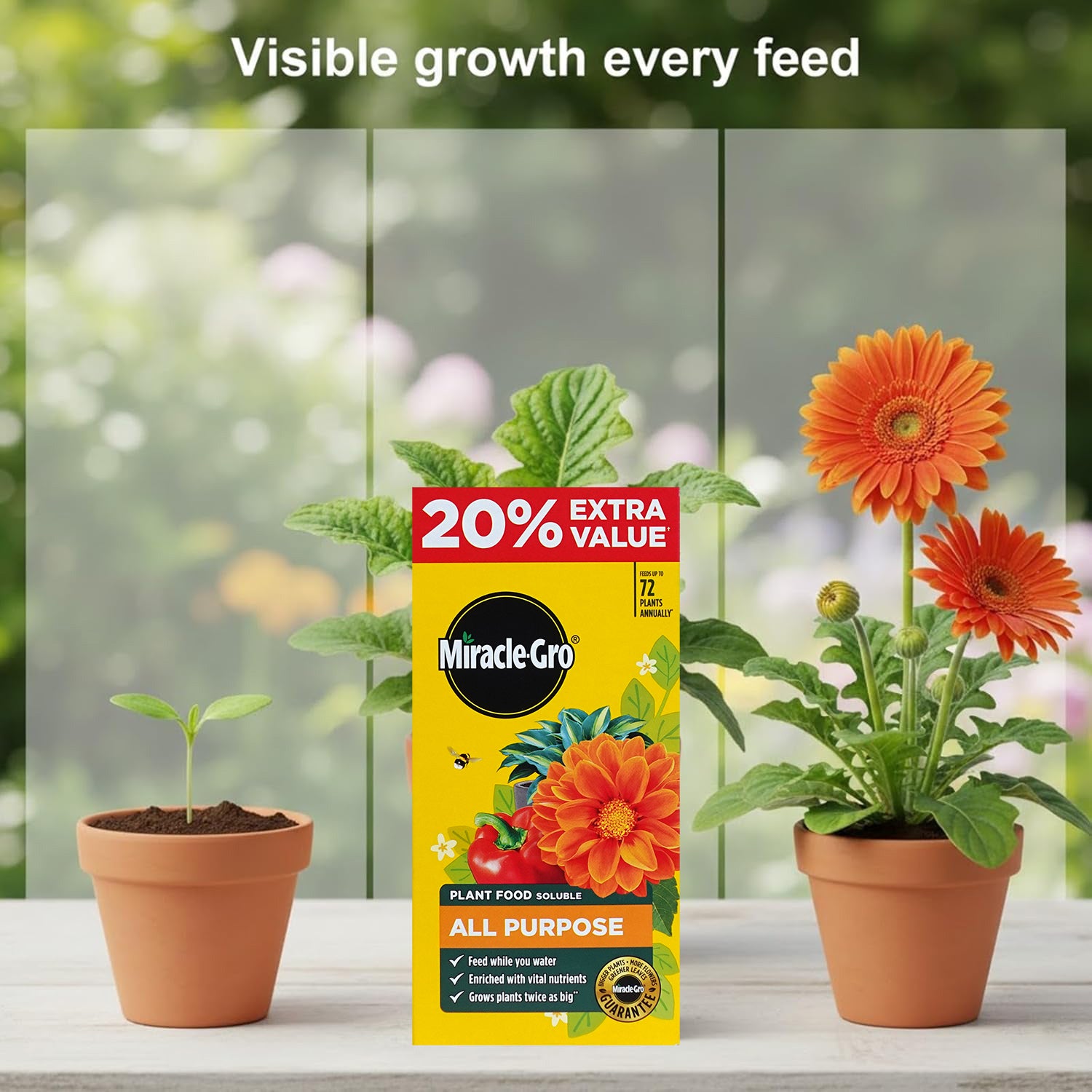 Miracle Gro All Purpose Plant Food + 20 % Free 1.2Kg