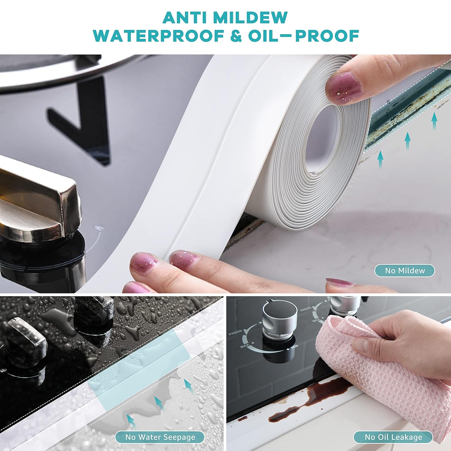White Adhesive Sealing Profile 22mm & 41 mm x 2.4 m