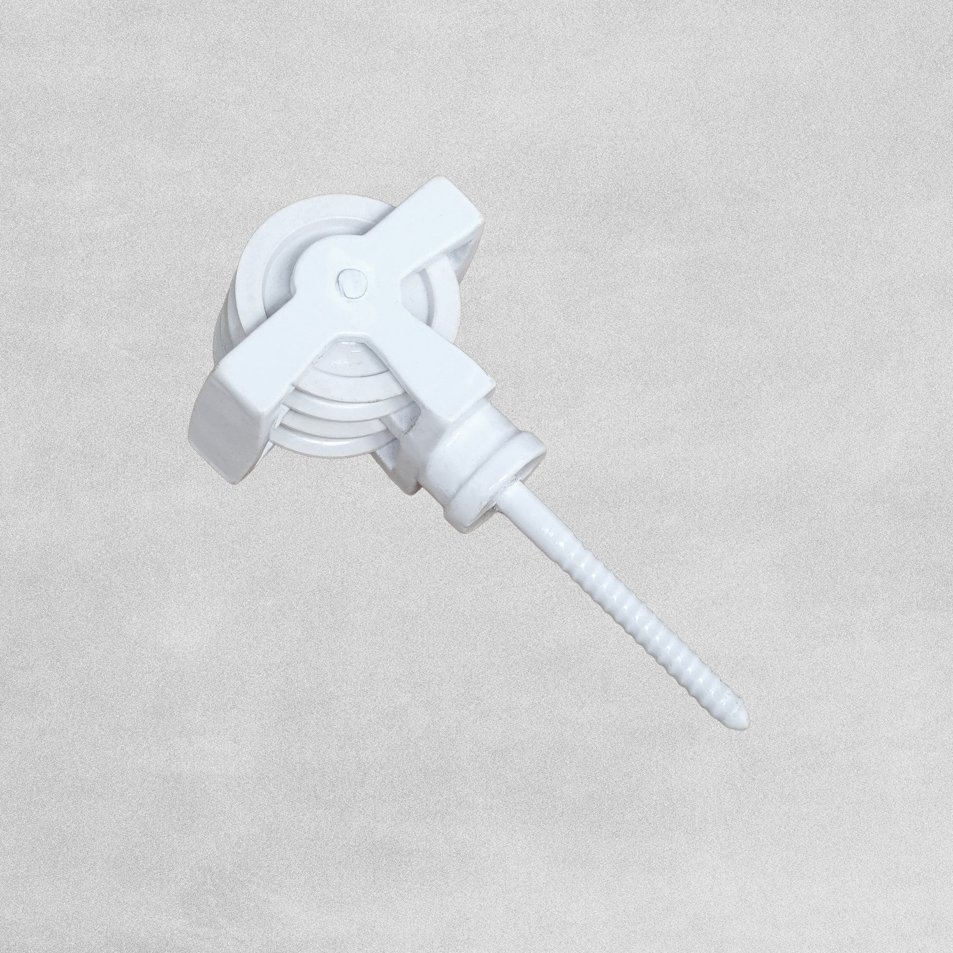In-Excess Hardware White Coated Cast Screw Laundry Pulley - 44mm Double Pulley