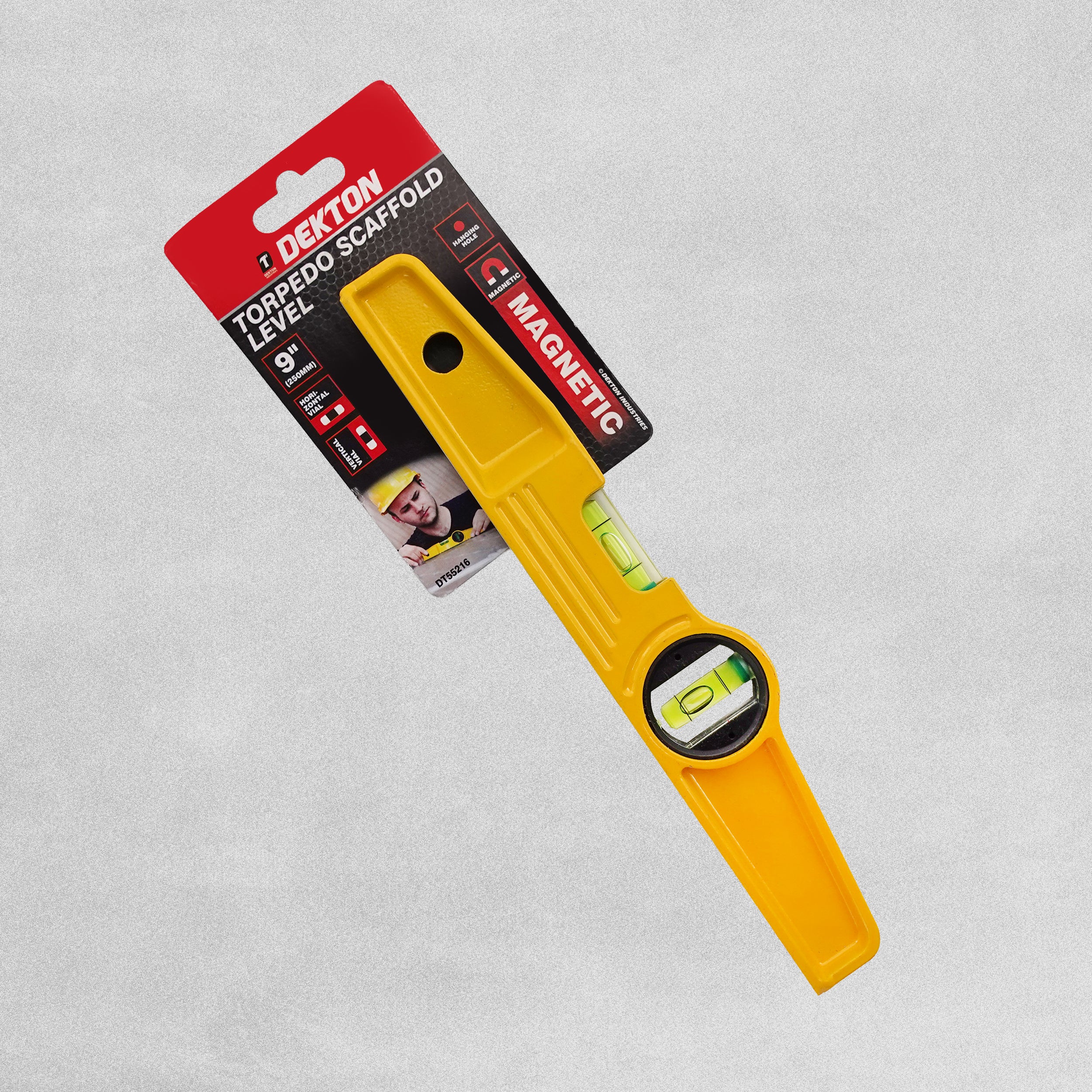 Dekton Torpedo Scaffold Level Yellow 9Inch (230mm)- Magnetic