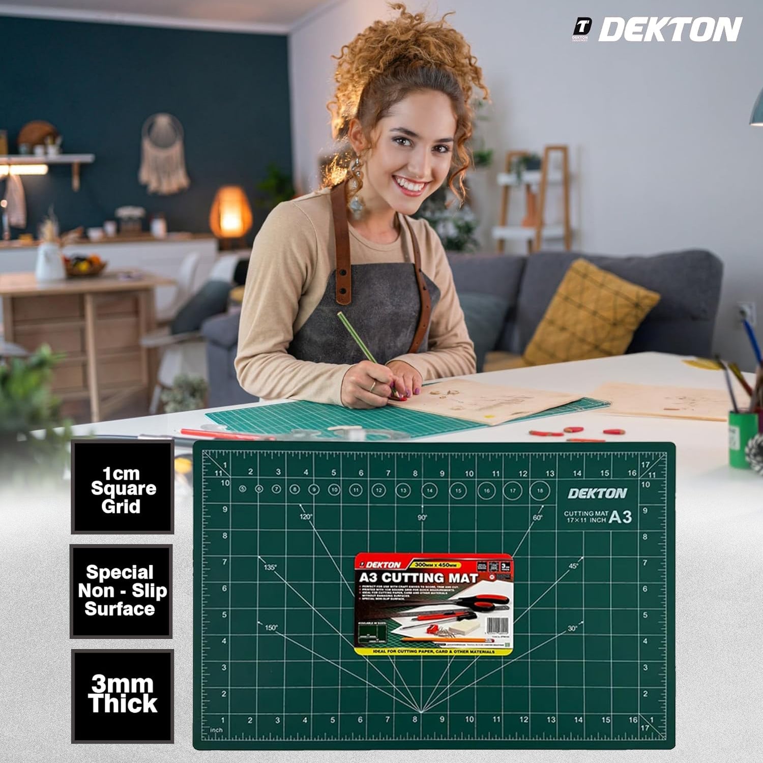 Dekton A3 Cutting Mat Green 300 x 450mm